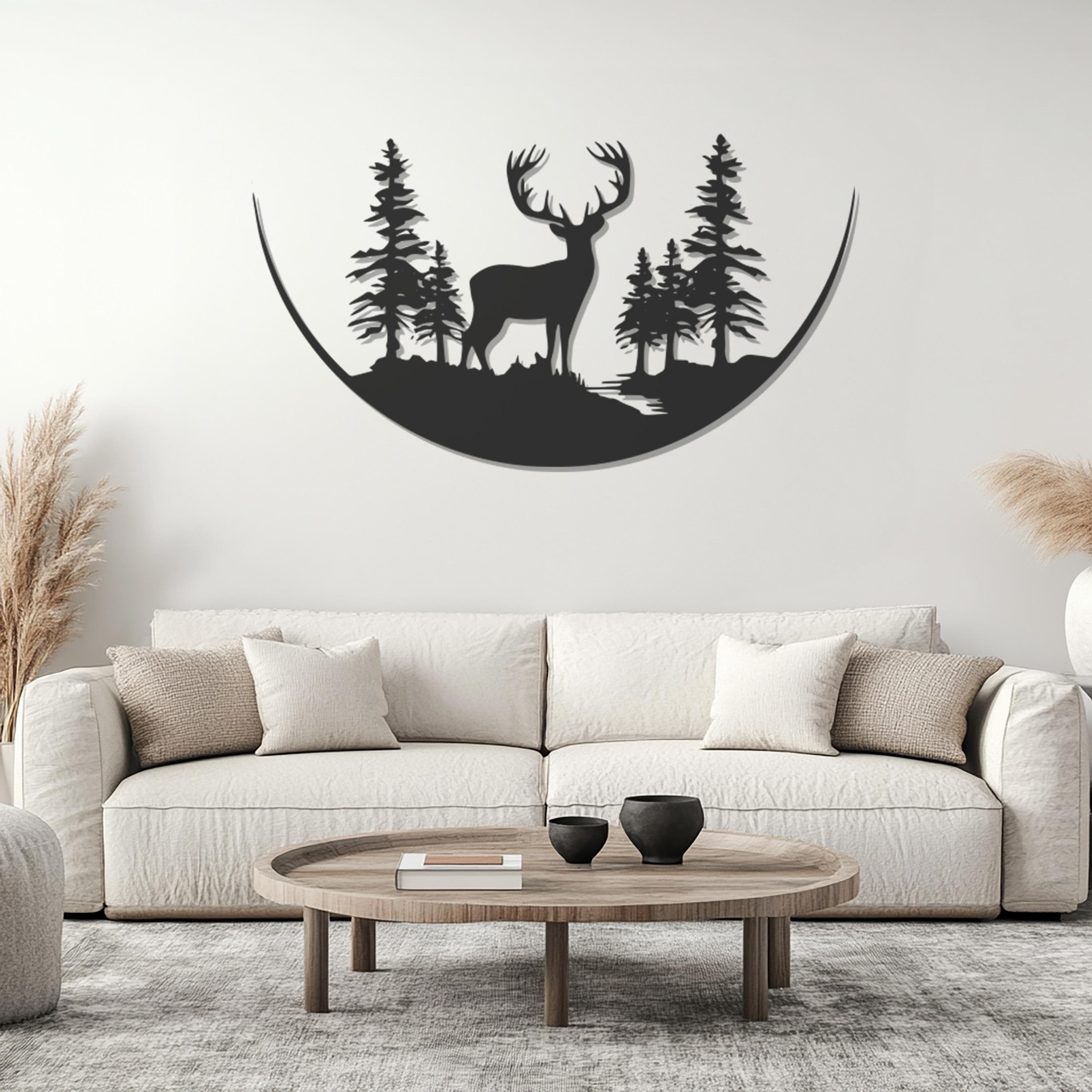 Deer Wall Art Decor, Deer Home Decor, Christmas Theme Room Decor, Housewarming Gifts, Hind Wall Art, Christmas Gifts, Gift For Her