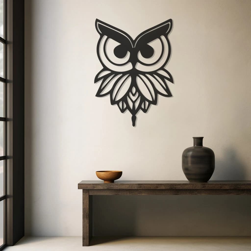 Owl Metal Wall Art: Forest Animal, Nature Inspired DecorNew Year's gift - image 3