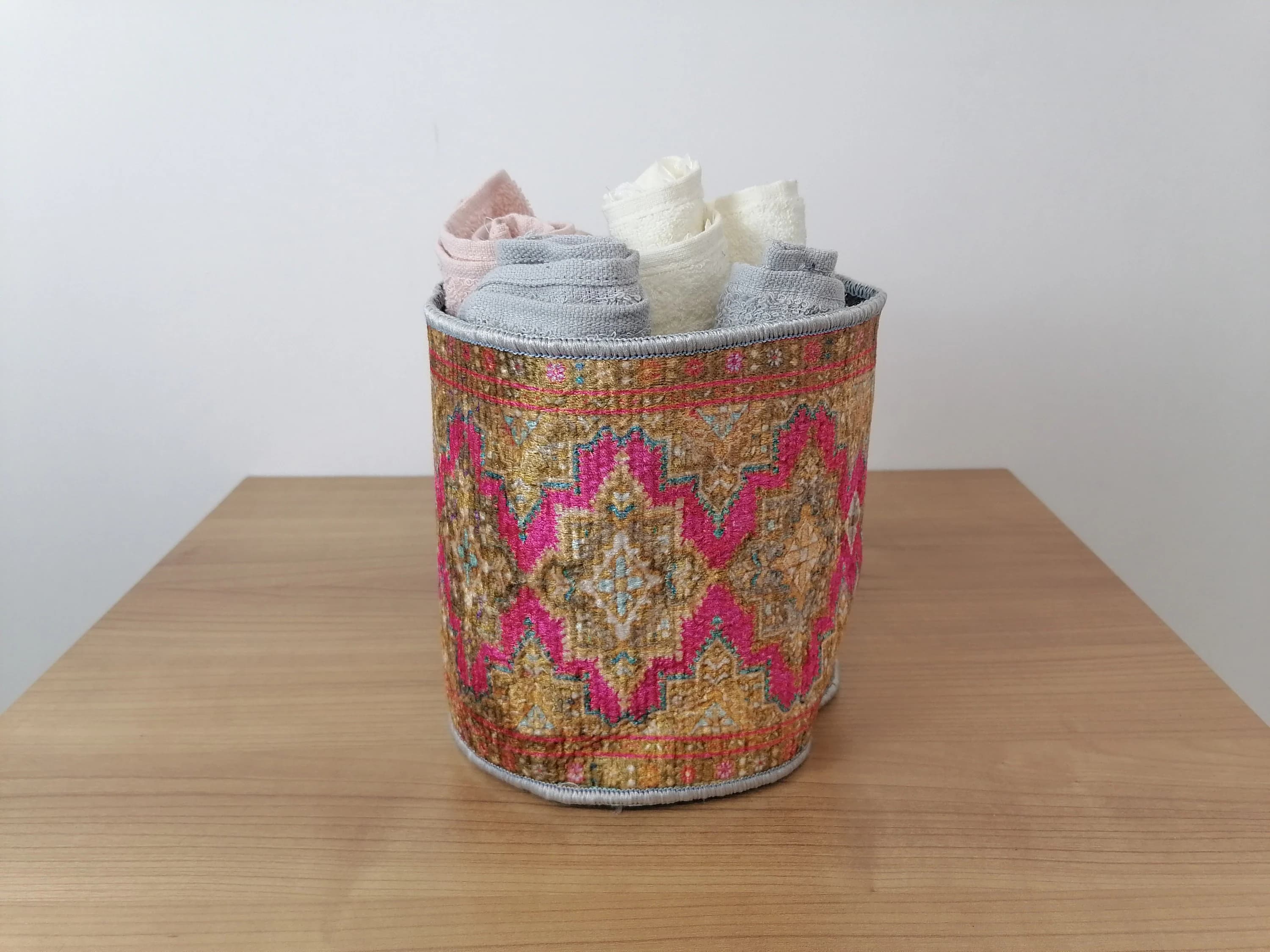 Boho Decor Basket - Versatile Storage and Plant Pot Cover - image 3