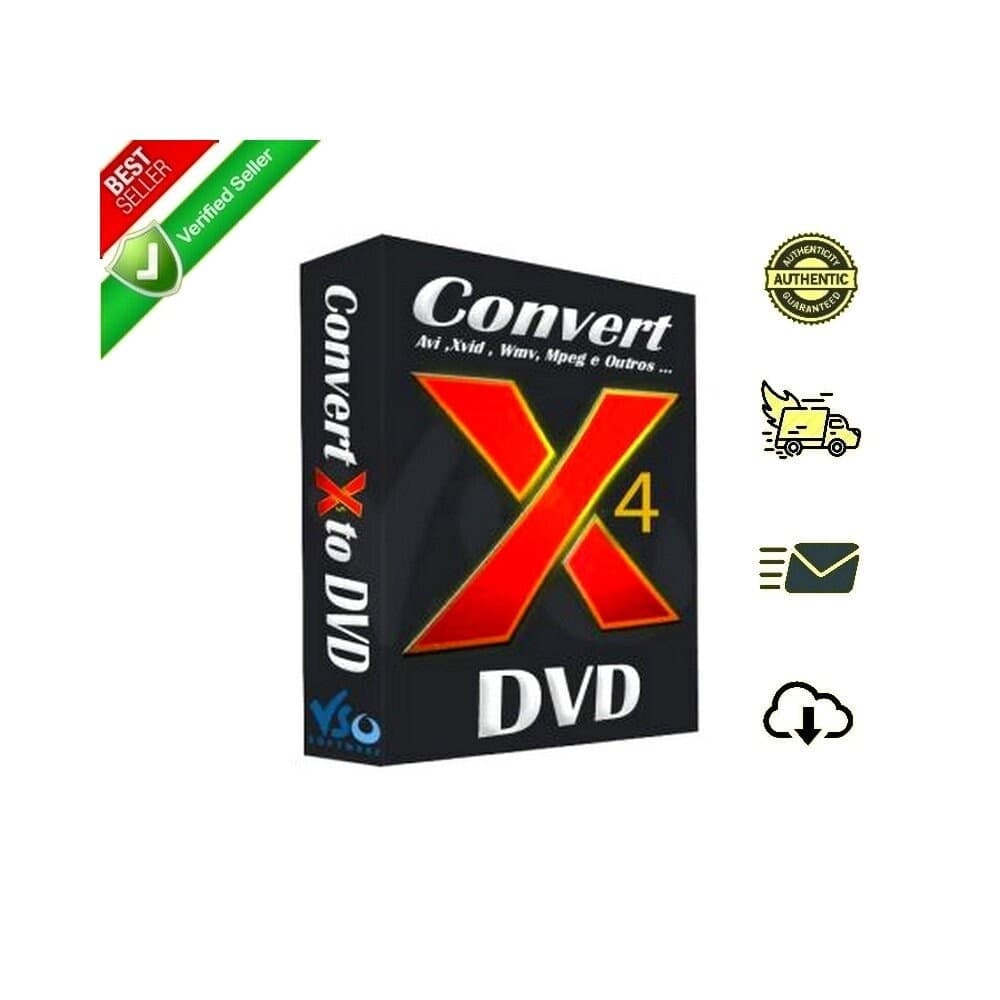 Original VSO ConvertXtoDVD V4 Convert Your video Files To DVD For Windows Full Version Lifetime Instant Download