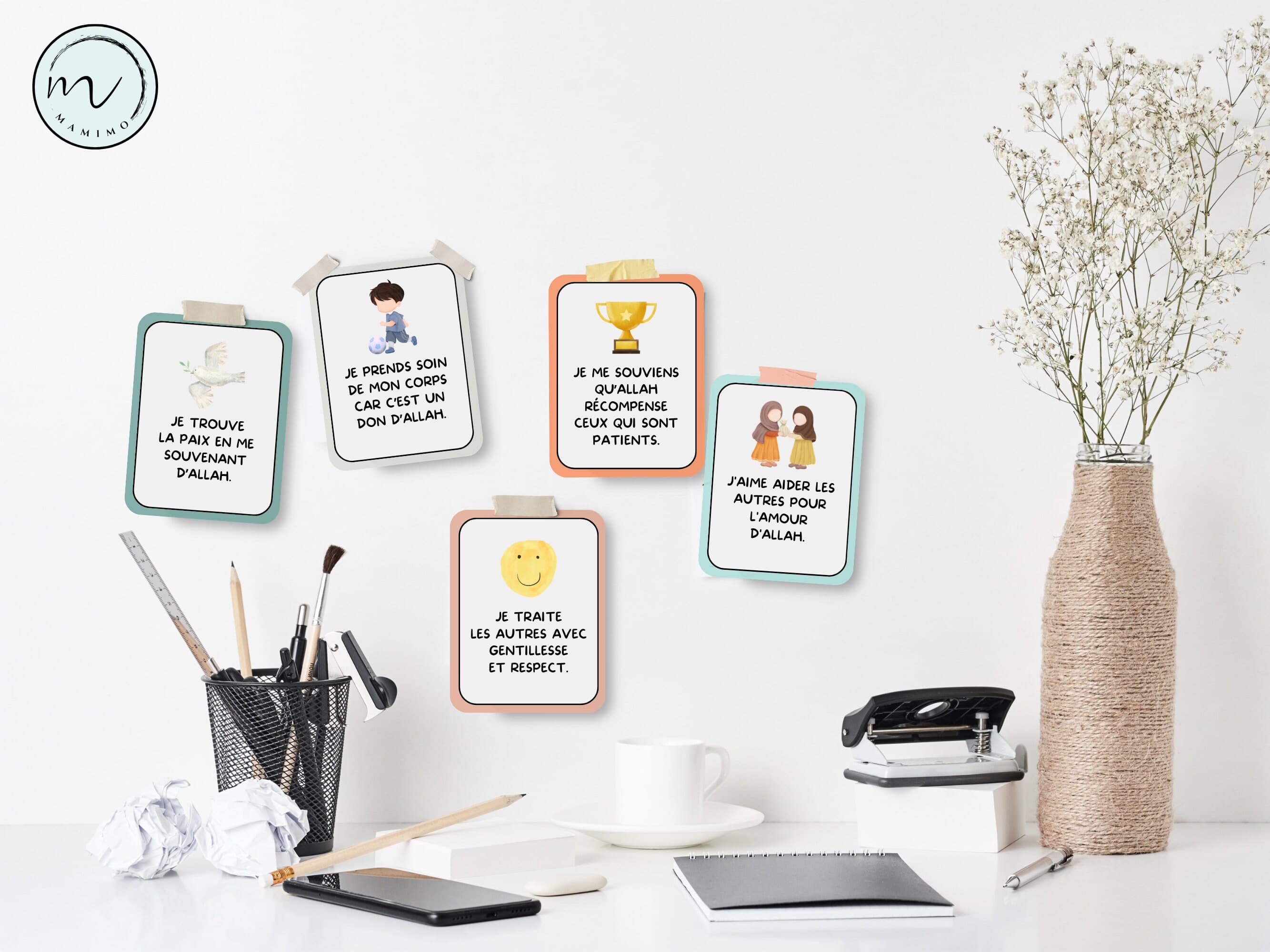 Islamic Affirmation Cards for Kids in French, Educational Cards, Muslim Affirmations en Français, Islamic Education, Islamic decor, PDF - image 4