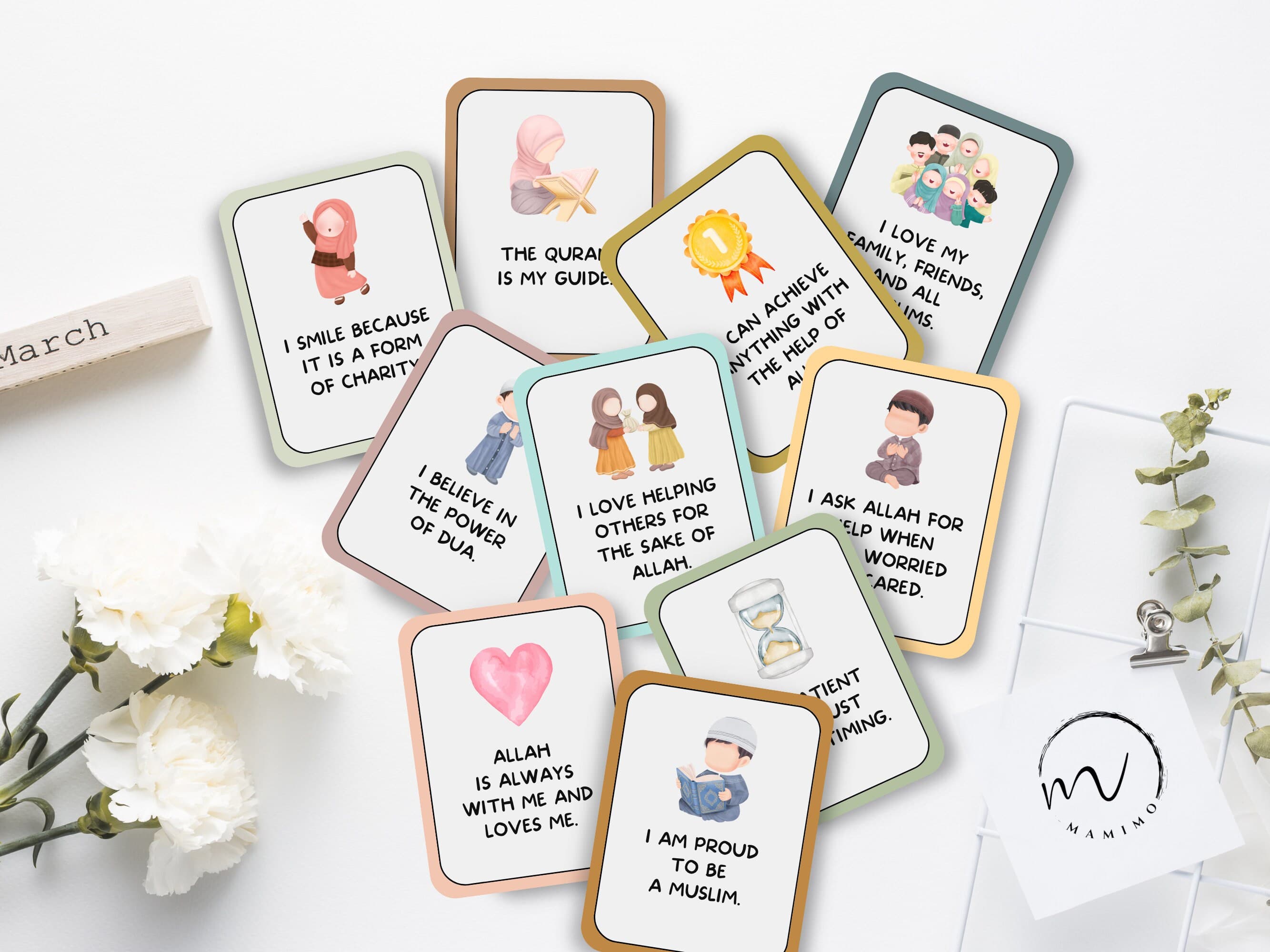 Islamic Affirmation Cards for Kids, Educational Cards, Muslim Affirmations, Islamic Education, Positive Affirmations, Islamic decor, PDF - image 5