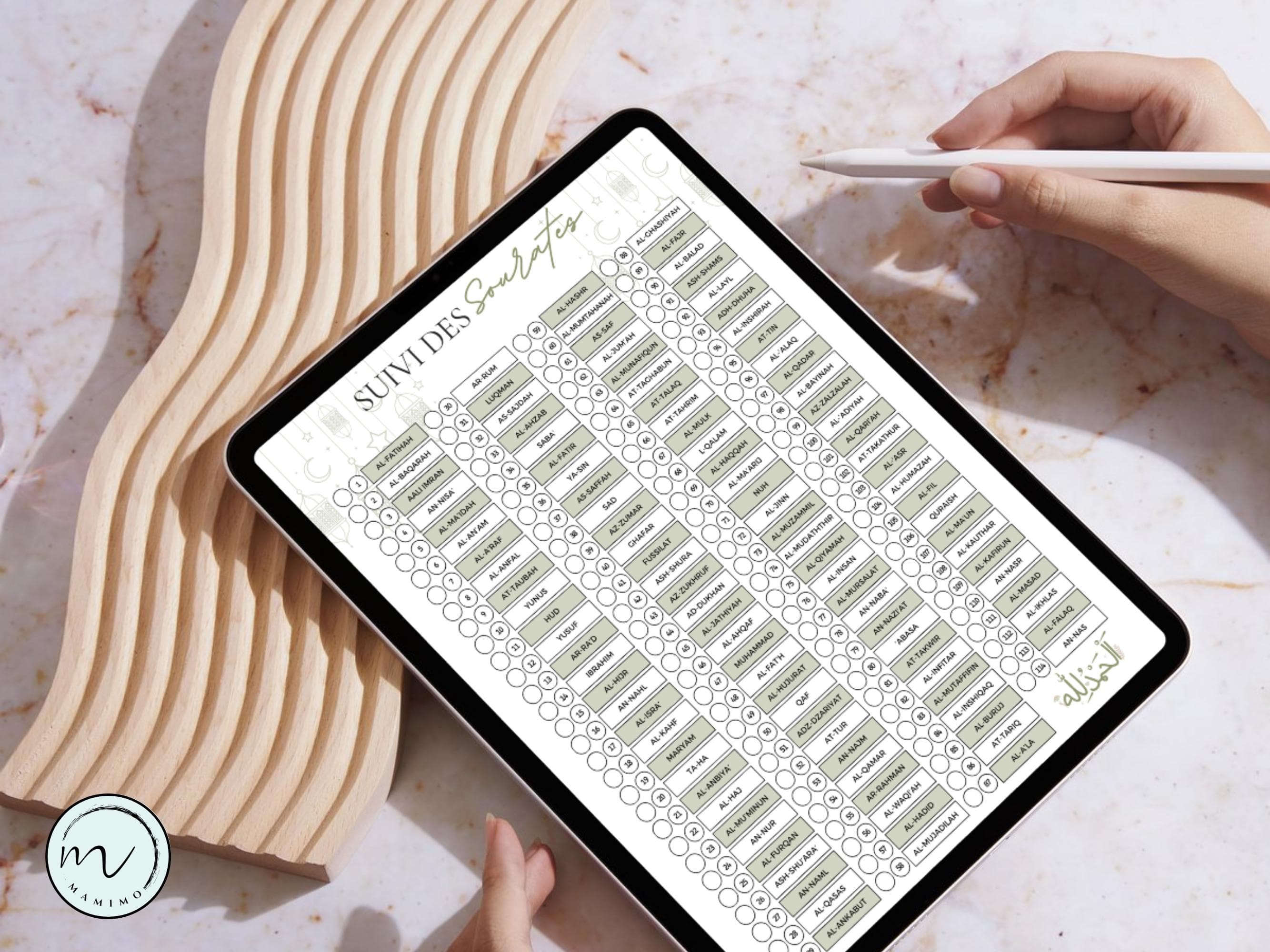 Ramadan Planner en Français, Muslim Planner Digital in French, Quran Tracker, Fasting, Daily Weekly Undated Ramadan Journal, Islamic Planner - image 4