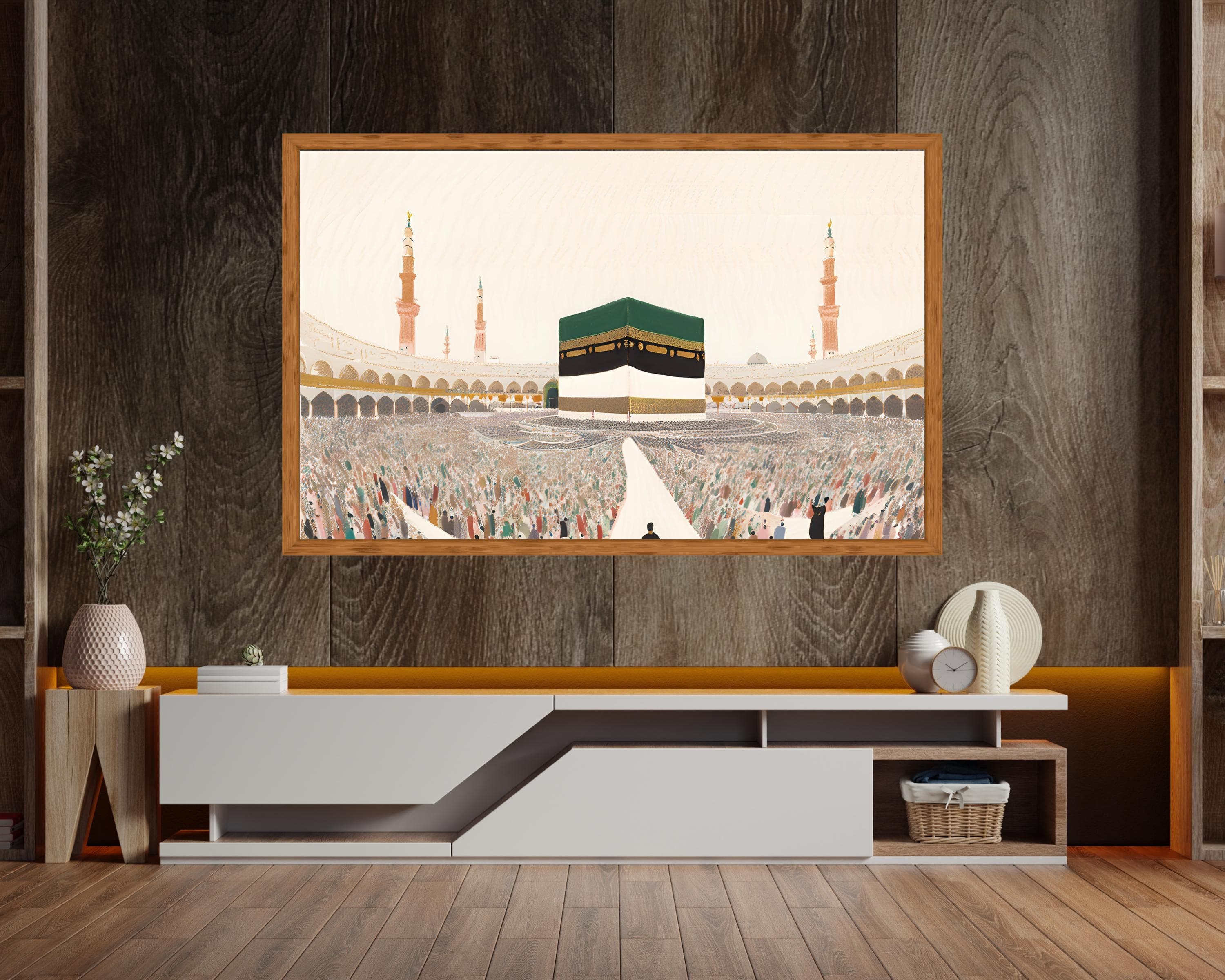 Islamic TV Frame Art | Mosque Decor, Kaaba, Taj Mahal (Digital Download)