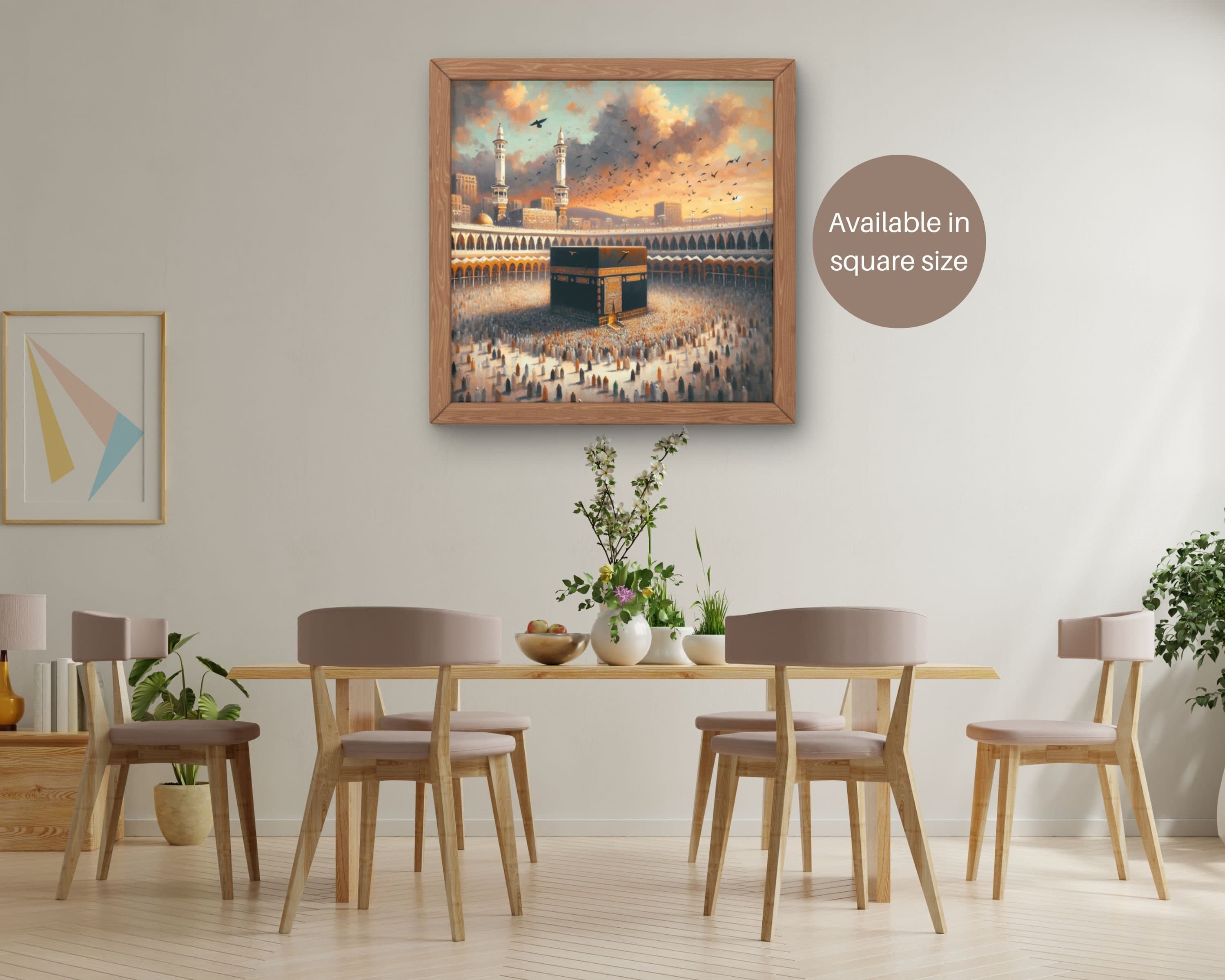 Islamic AI Wall Art, Kaaba Painting, Modern Muslim Home Decor (Digital Download) - image 3