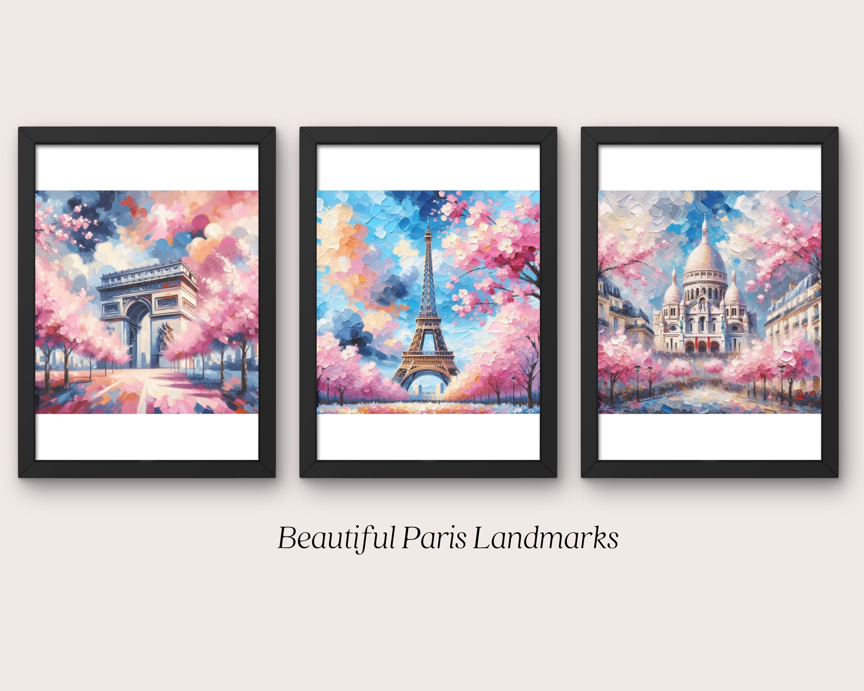 Paris Landmarks AI Art Prints: Eiffel Tower, Sacré-Cœur (Digital Download) - image 3