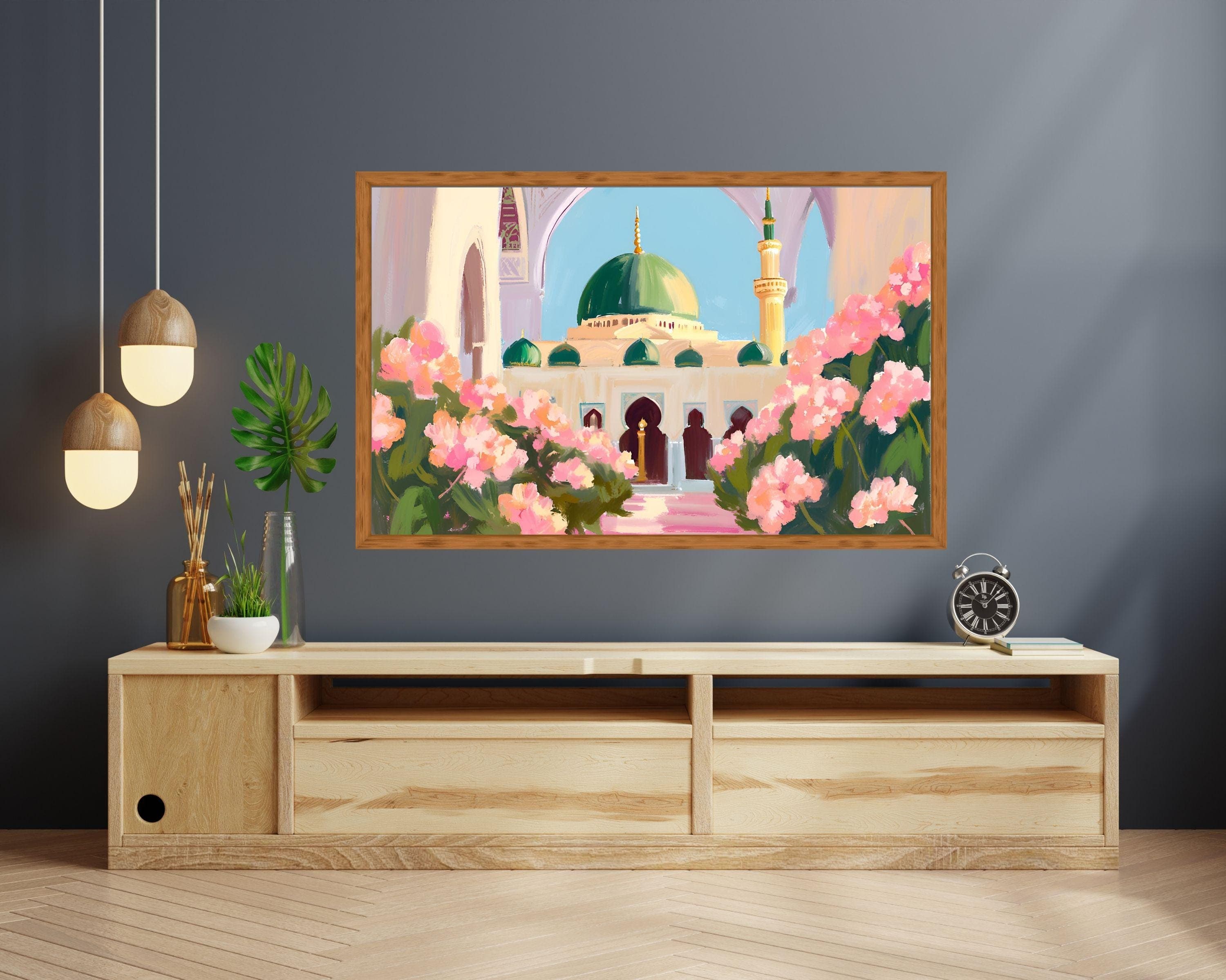 Islamic TV Art | Floral Kaaba, Taj Mahal, Mosque Prints (Digital Download) - image 4