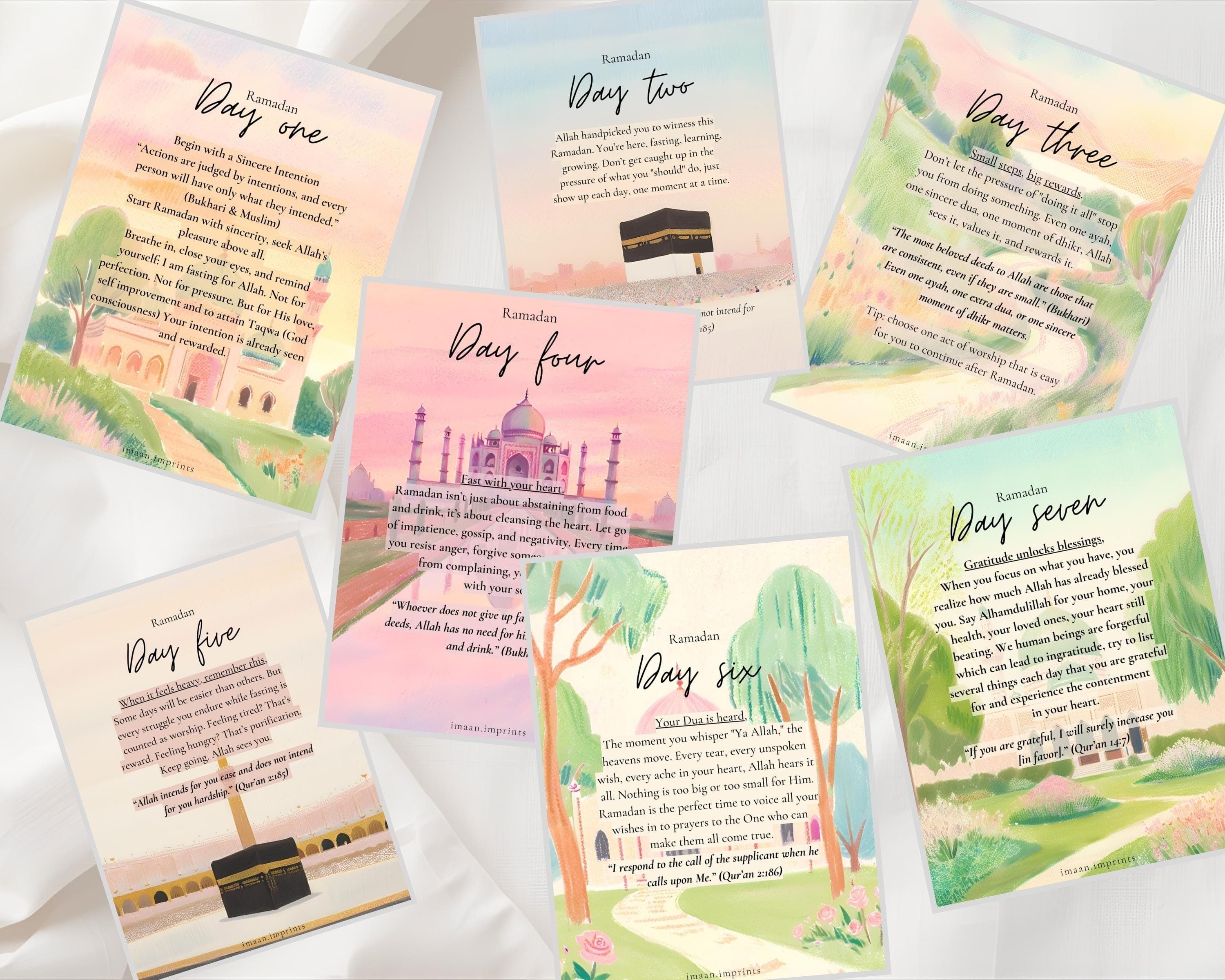 Ramadan Reflection Cards | 30 Daily Islamic Reminders (Digital Download) - image 3