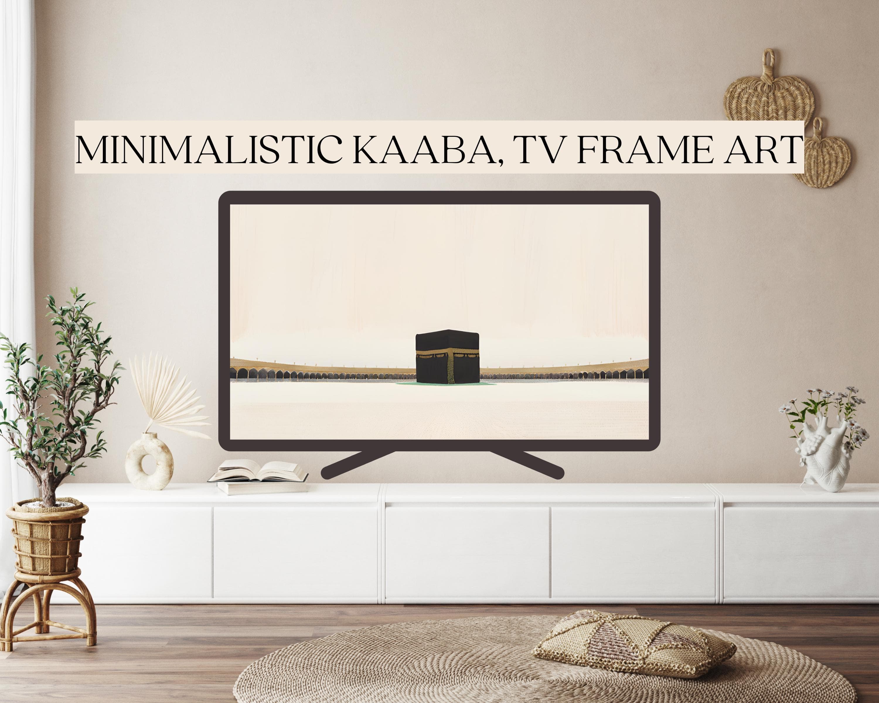 Minimalist Kaaba Art | Samsung Frame TV, Islamic Home Decor (Digital Download)