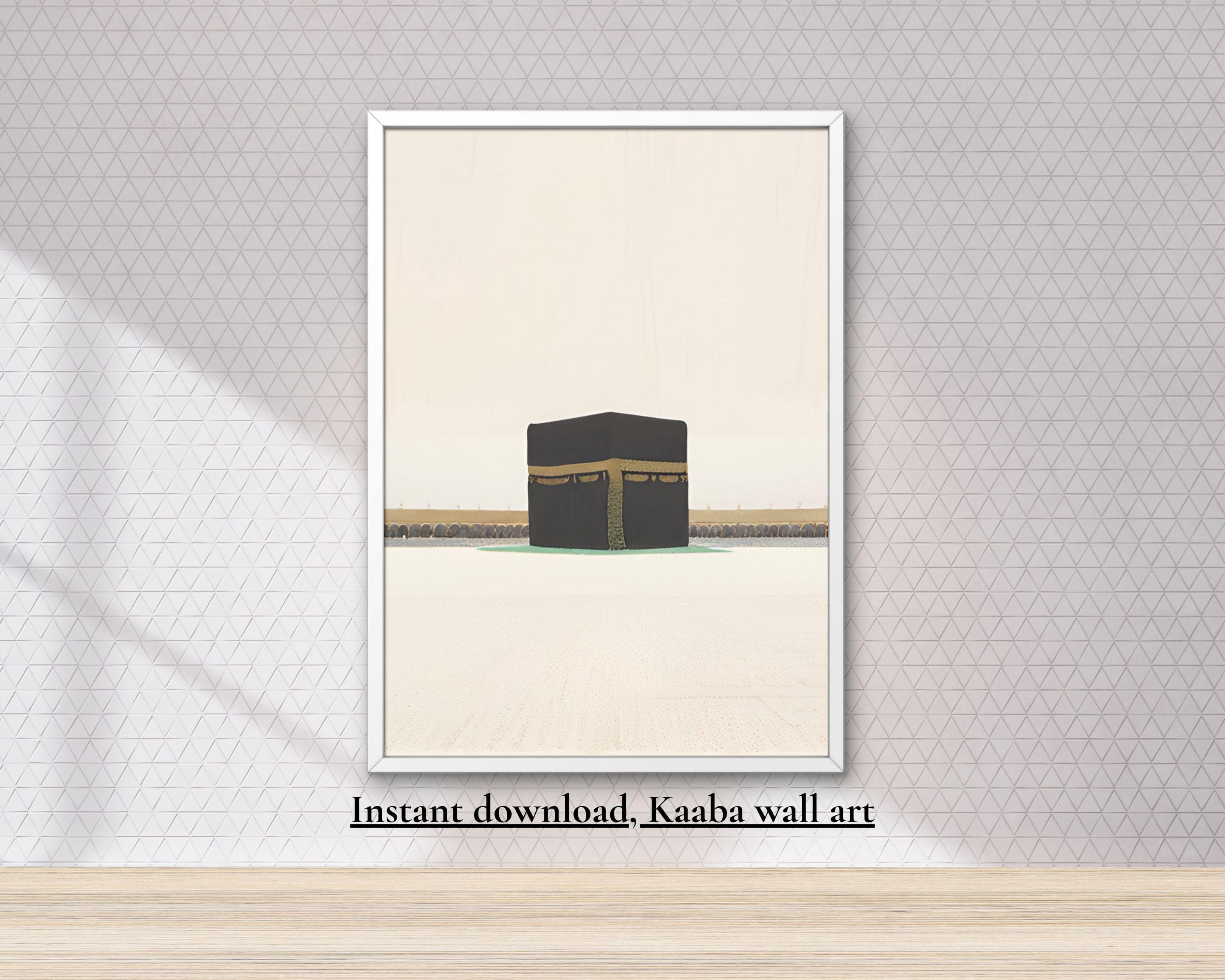 Minimalist Kaaba Illustration | Modern Islamic Home Decor (Digital Download)