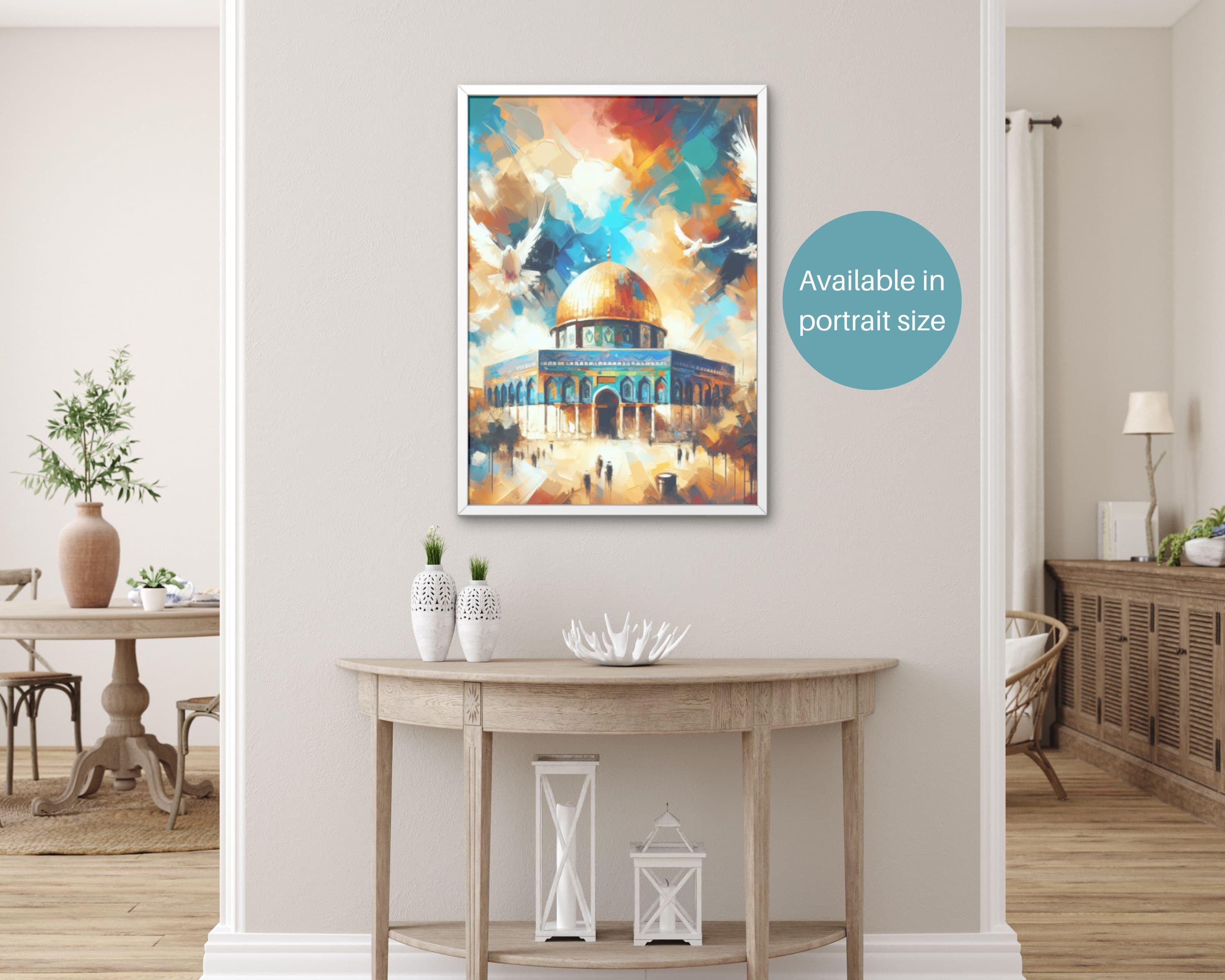 Dome of the Rock AI Art Print, Palestine, Islamic Wall Decor (Digital Download) - image 3