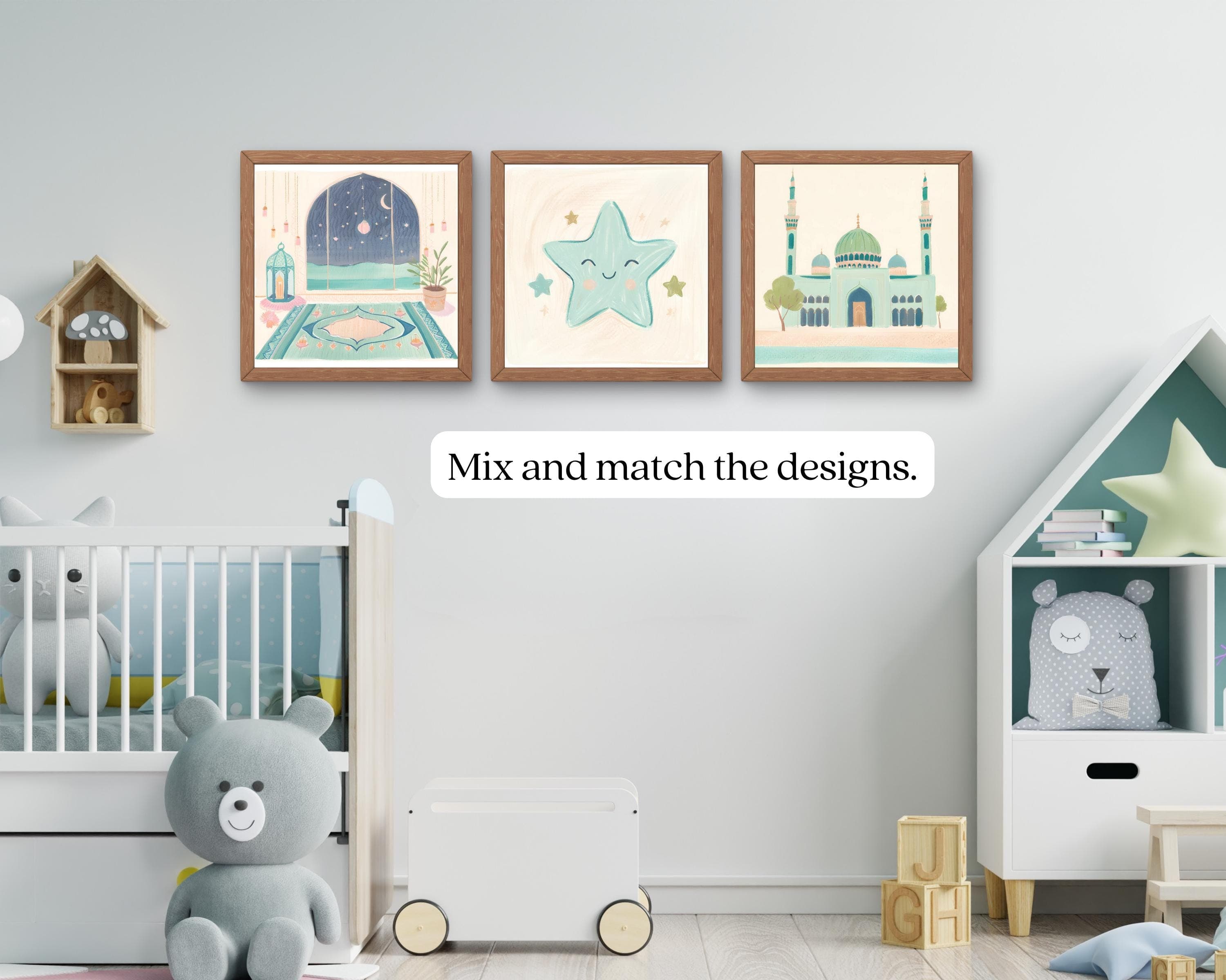 Islamic Nursery Art Prints | Mosque, Kaaba, Star (Digital Download) - image 5