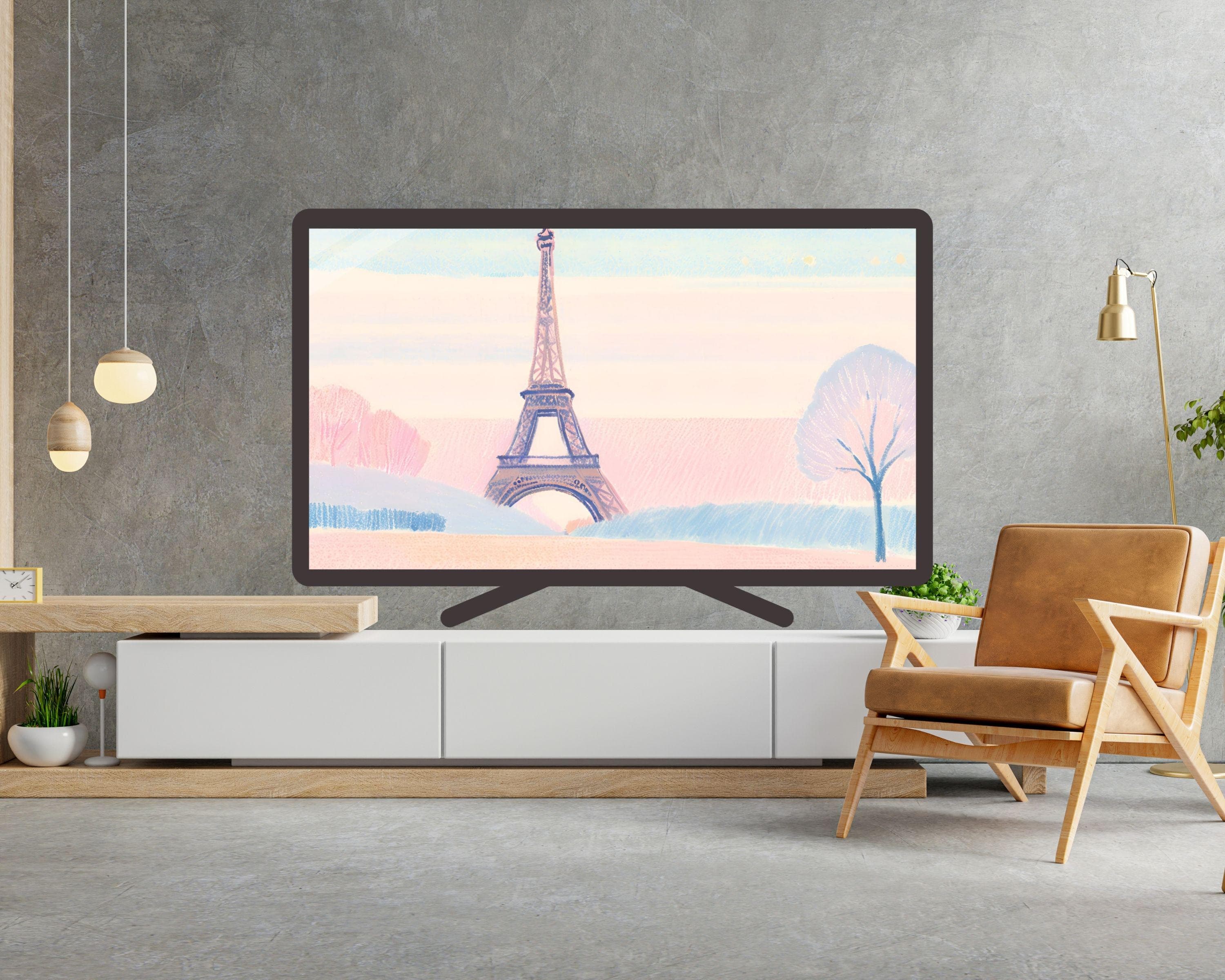 Paris Landmarks Frame TV Art – Spring Pastel Digital Set (5 Files)