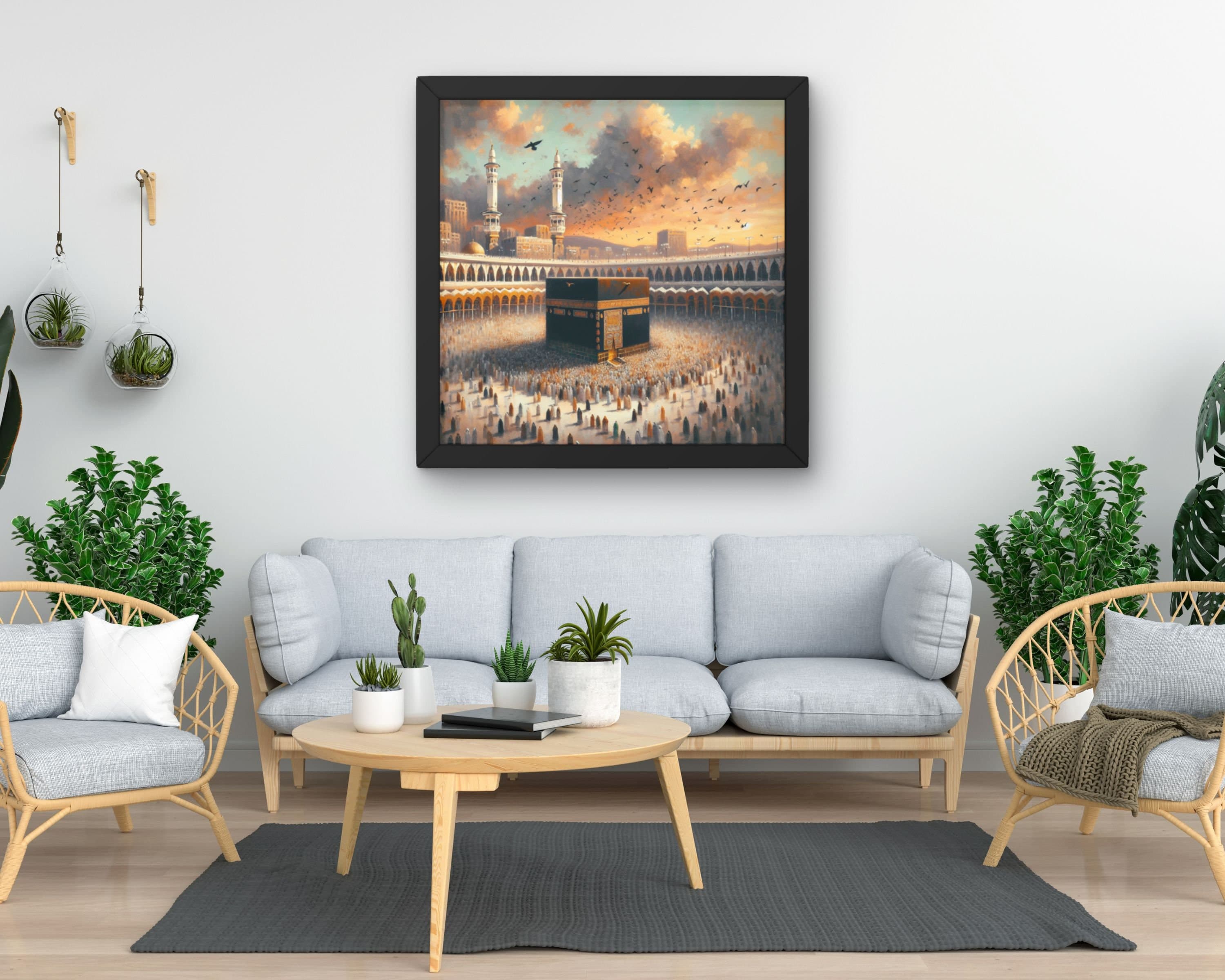 Islamic AI Wall Art, Kaaba Painting, Modern Muslim Home Decor (Digital Download) - image 4