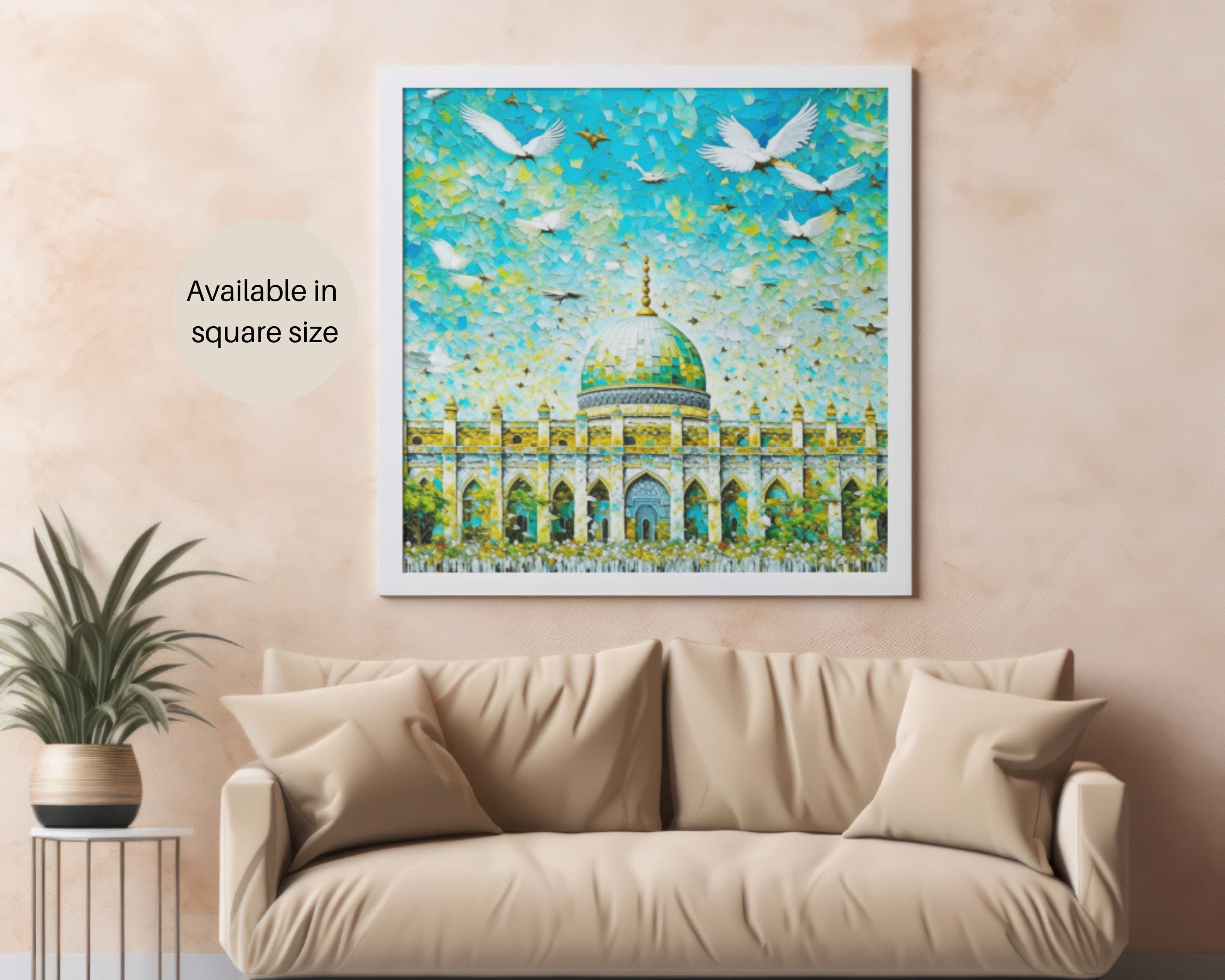 Al Aqsa Mosque AI Art Print, Islamic Home Decor (Digital Download) - image 3