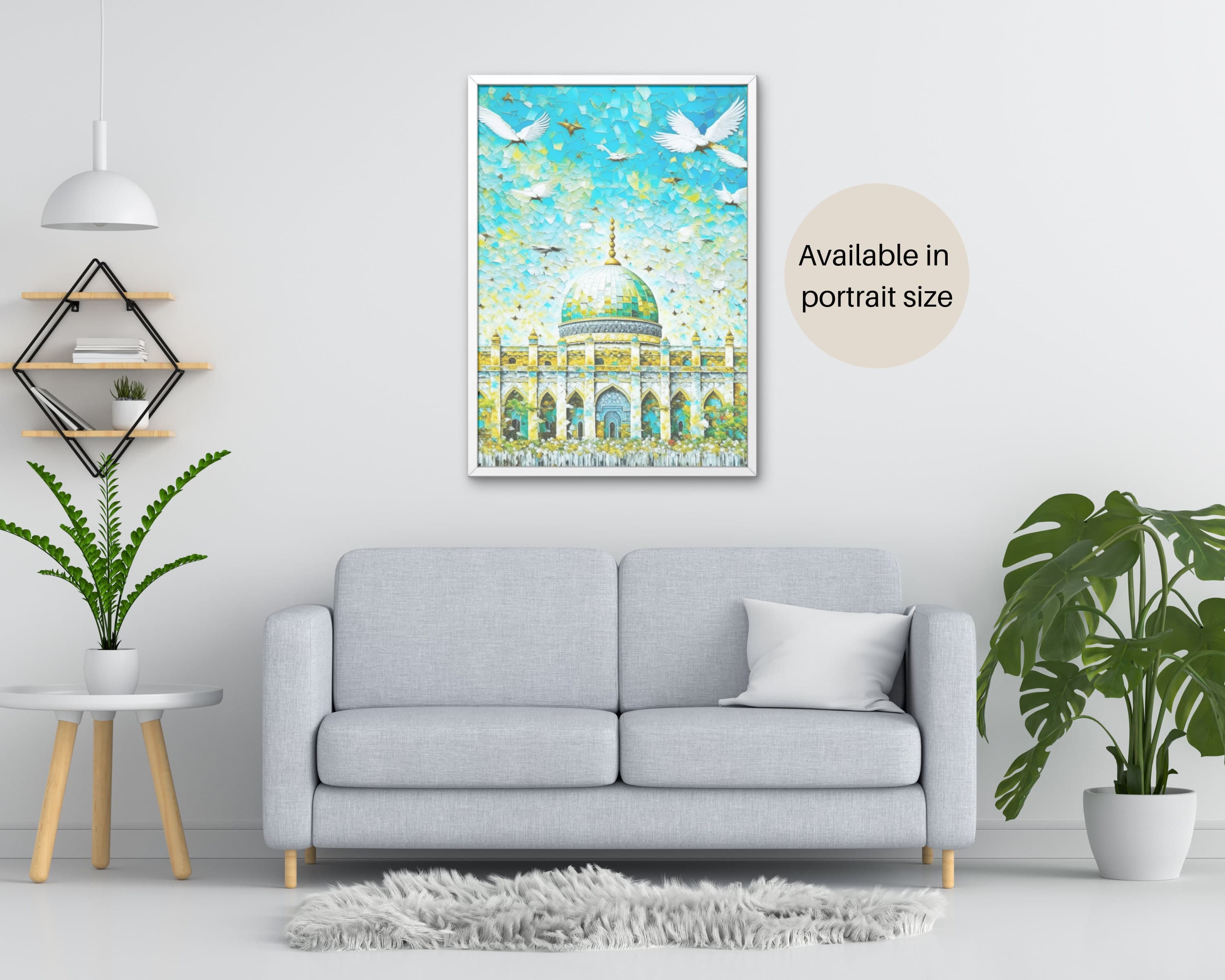 Al Aqsa Mosque AI Art Print, Islamic Home Decor (Digital Download) - image 4