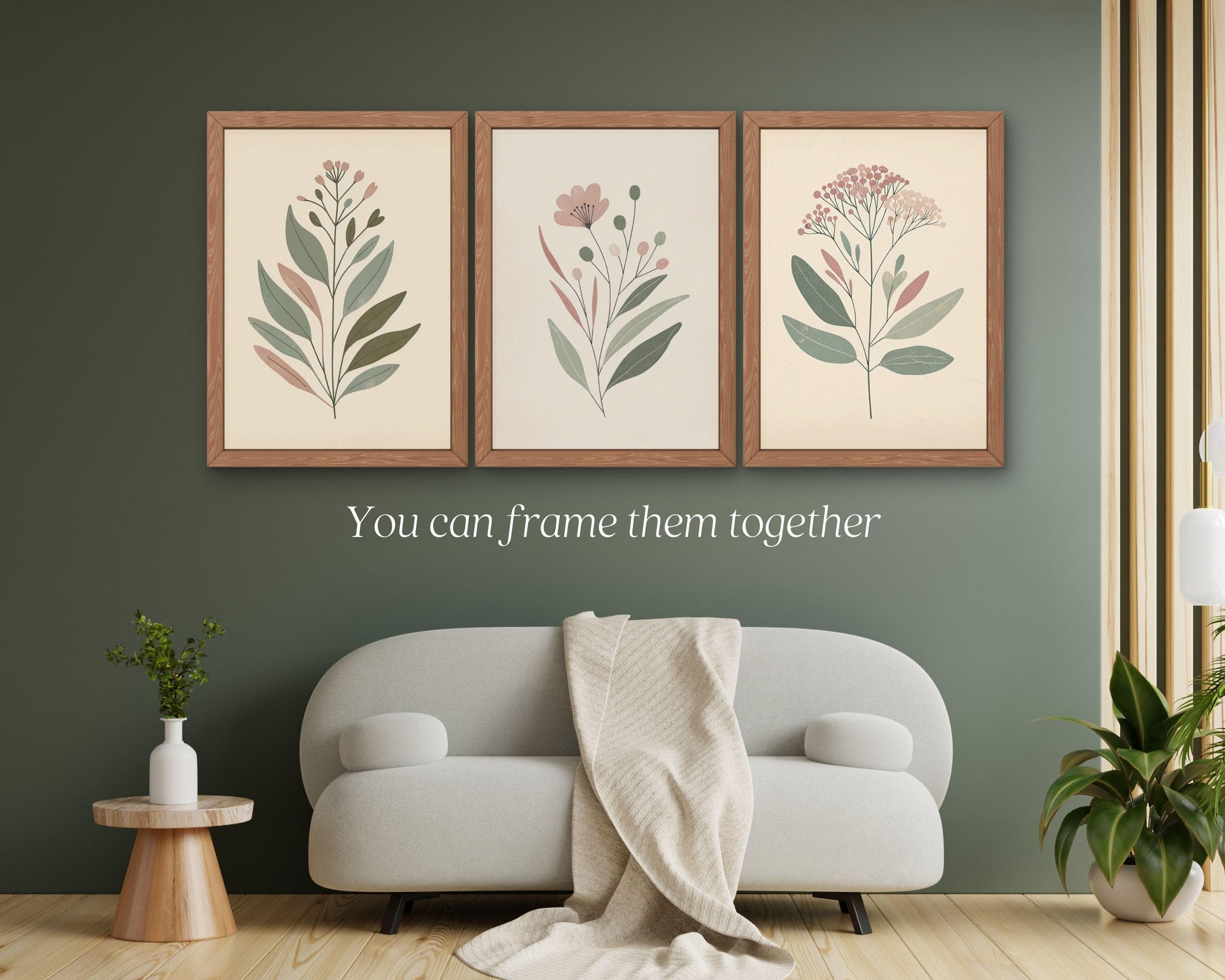 Botanical Wall Art Set of 3 | Modern Boho Prints (Digital Download) - image 5
