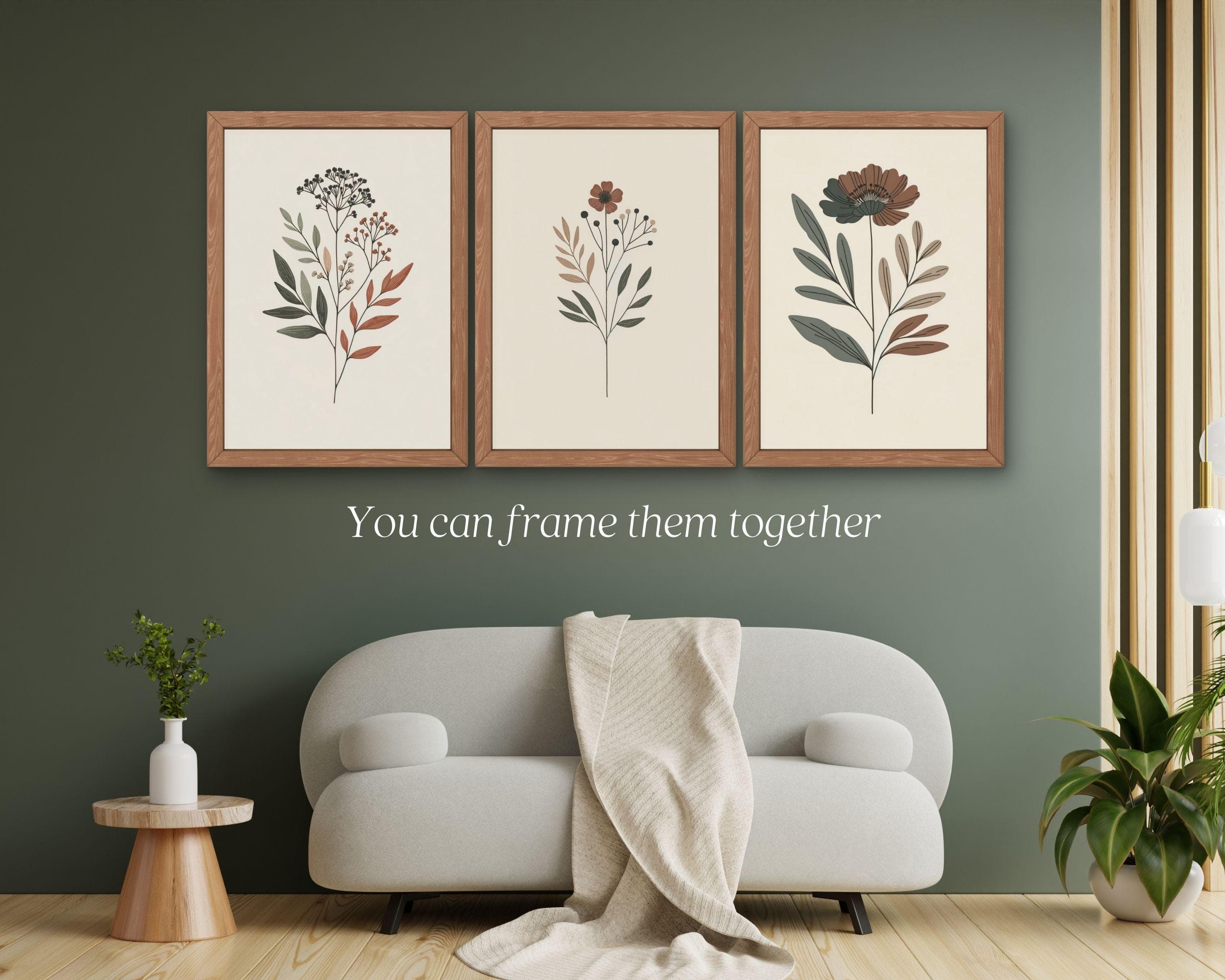 Botanical Prints Set of 3 | Minimalist Art, Neutral Decor (Digital Download) - image 5