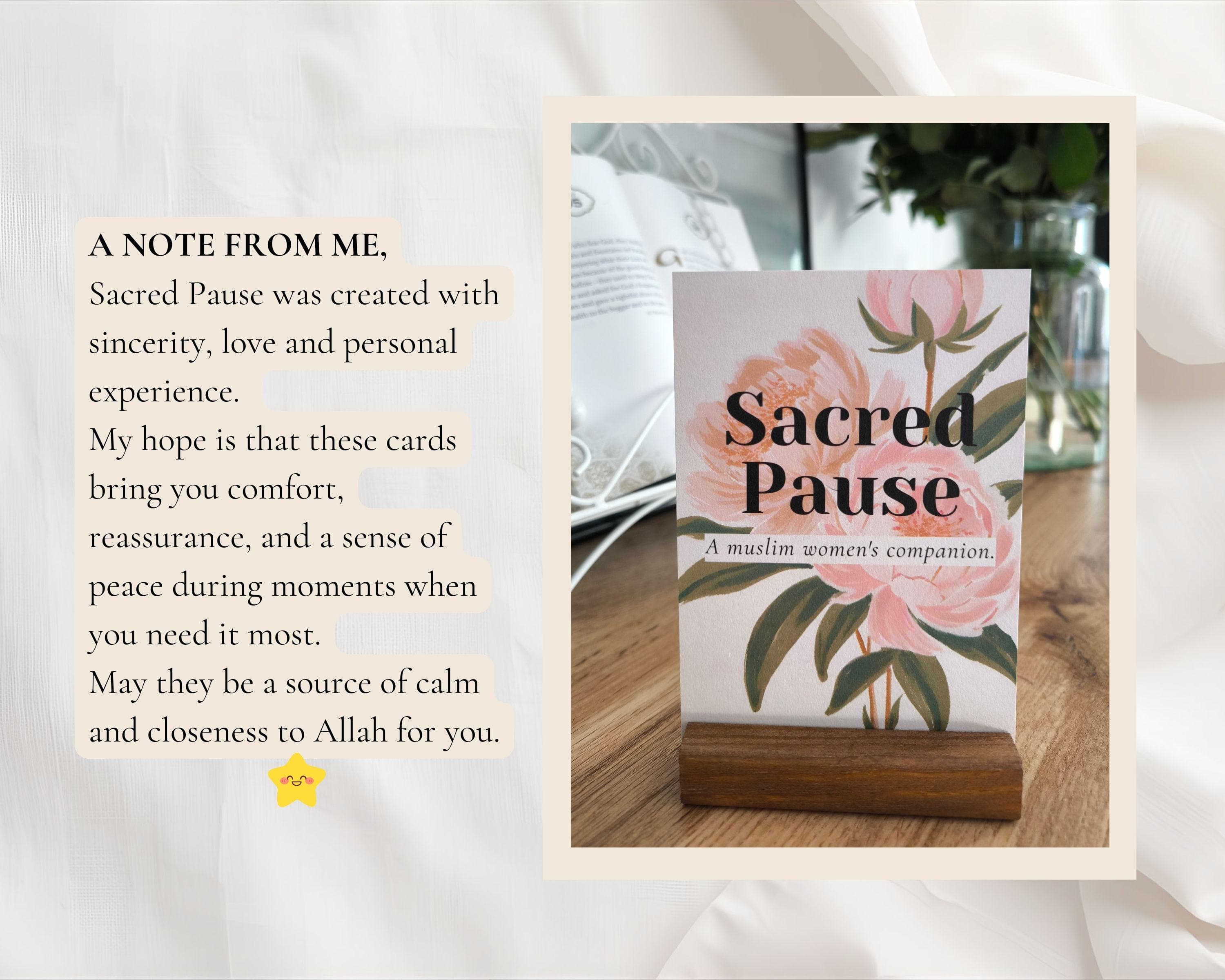 Islamic Affirmation Cards for Muslim Women – Sacred Pause, Self-Care (Digital Download 10x15cm PDF) - image 3
