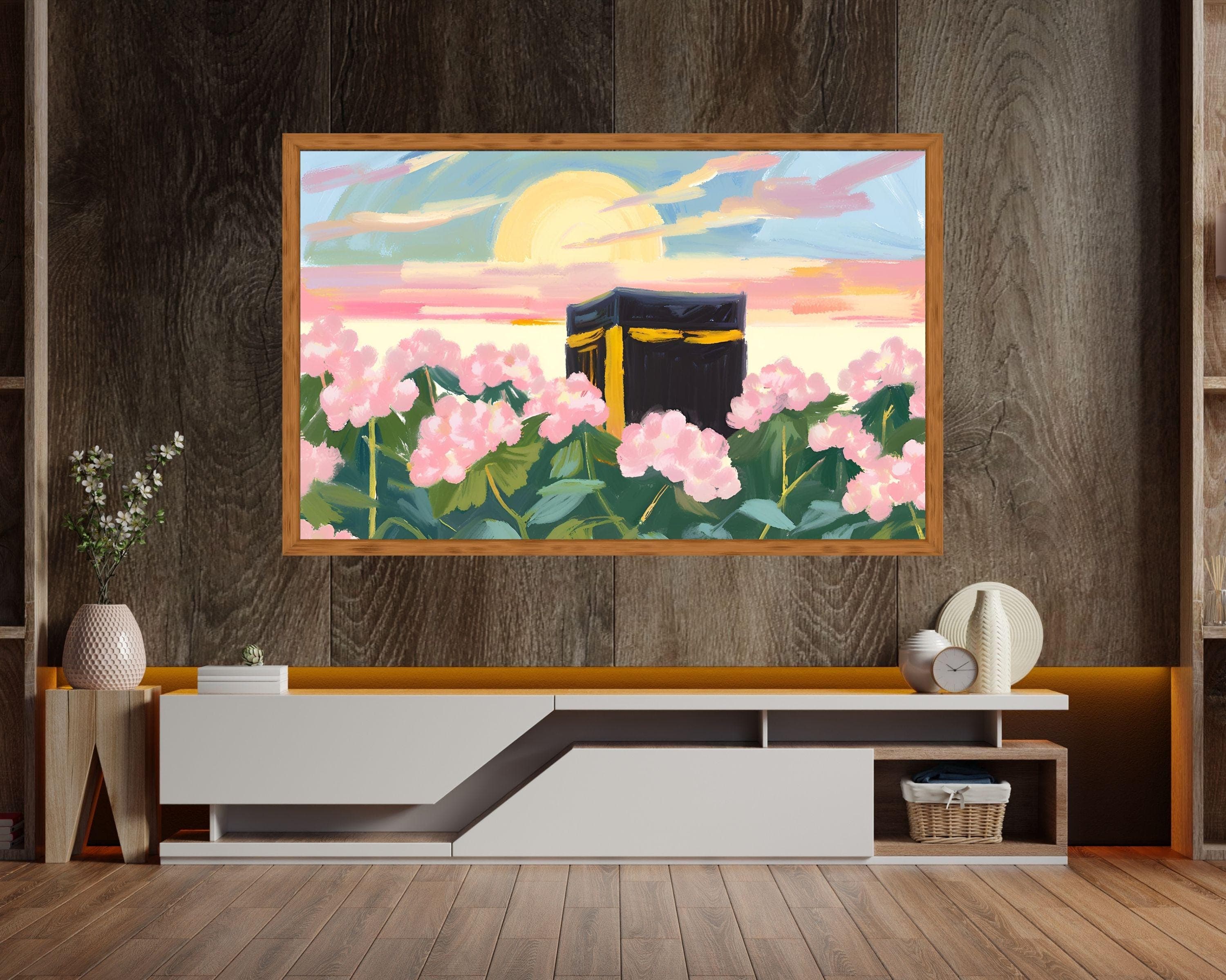 Islamic TV Art | Floral Kaaba, Taj Mahal, Mosque Prints (Digital Download)
