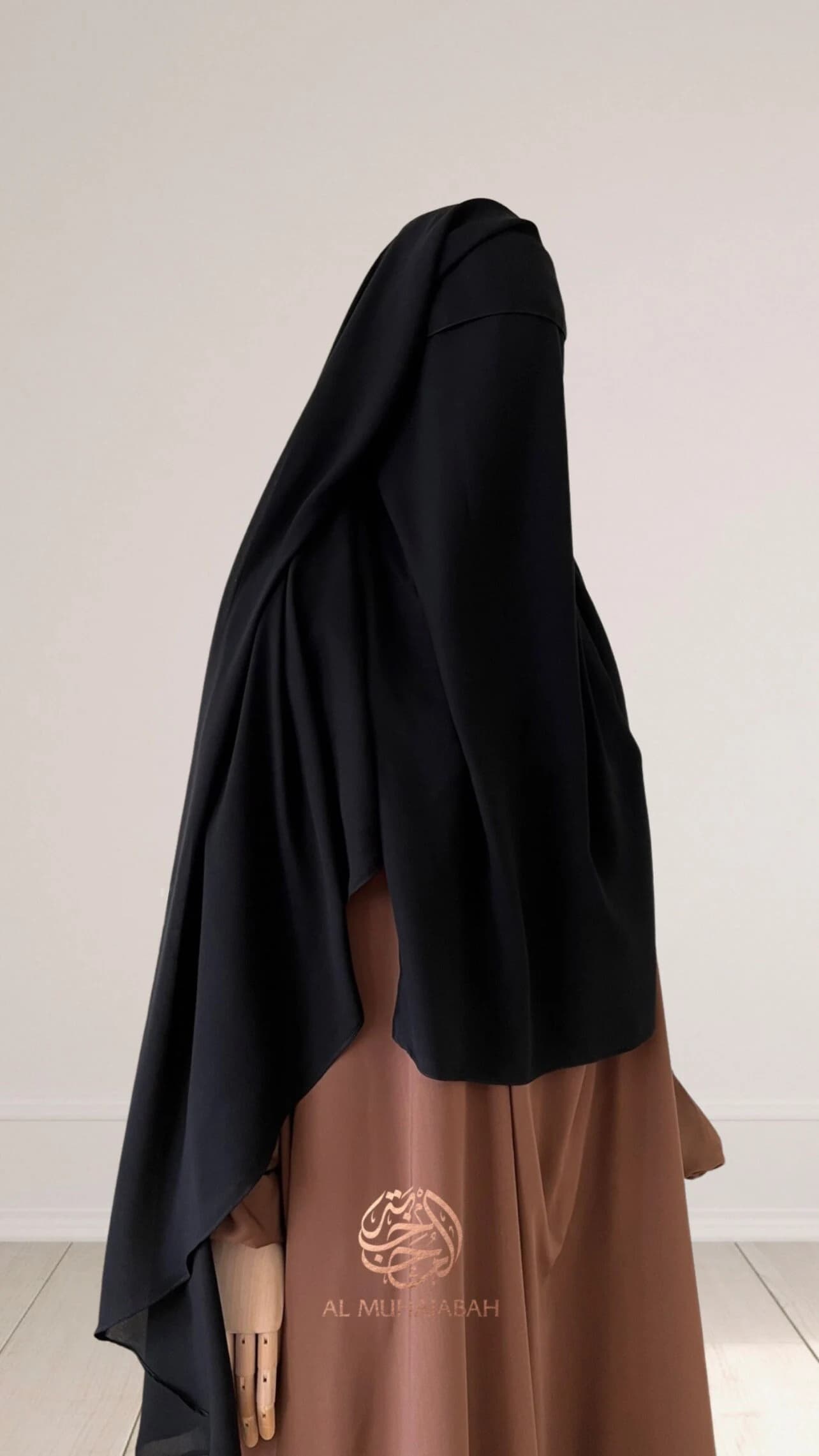 Flap niqab 3 layer, long.