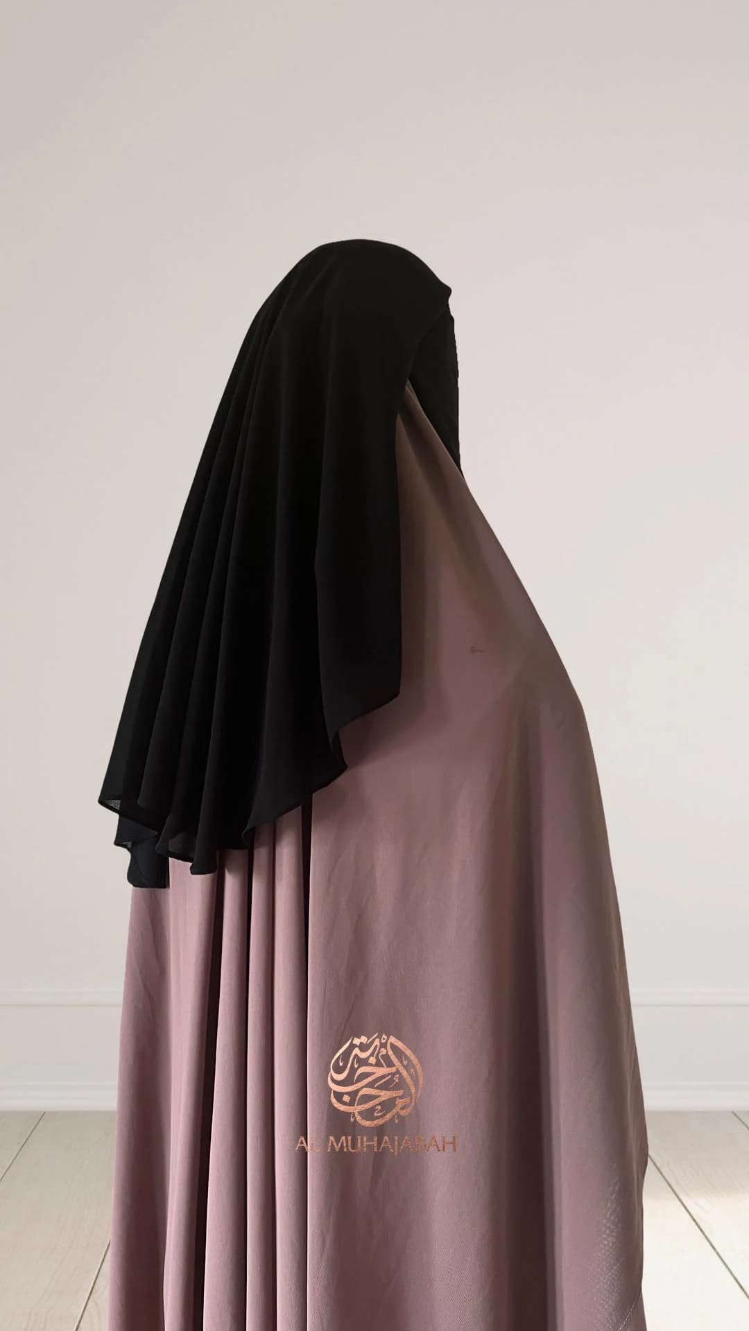 2 layer round niqab with nosestring - image 2