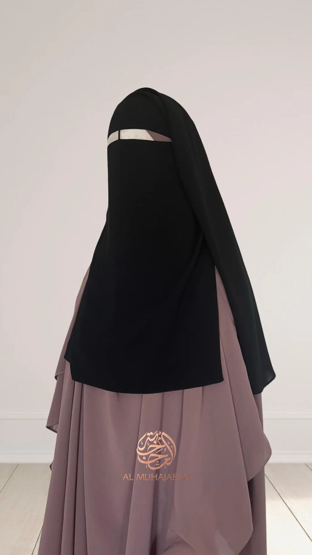2 layer round niqab with nosestring