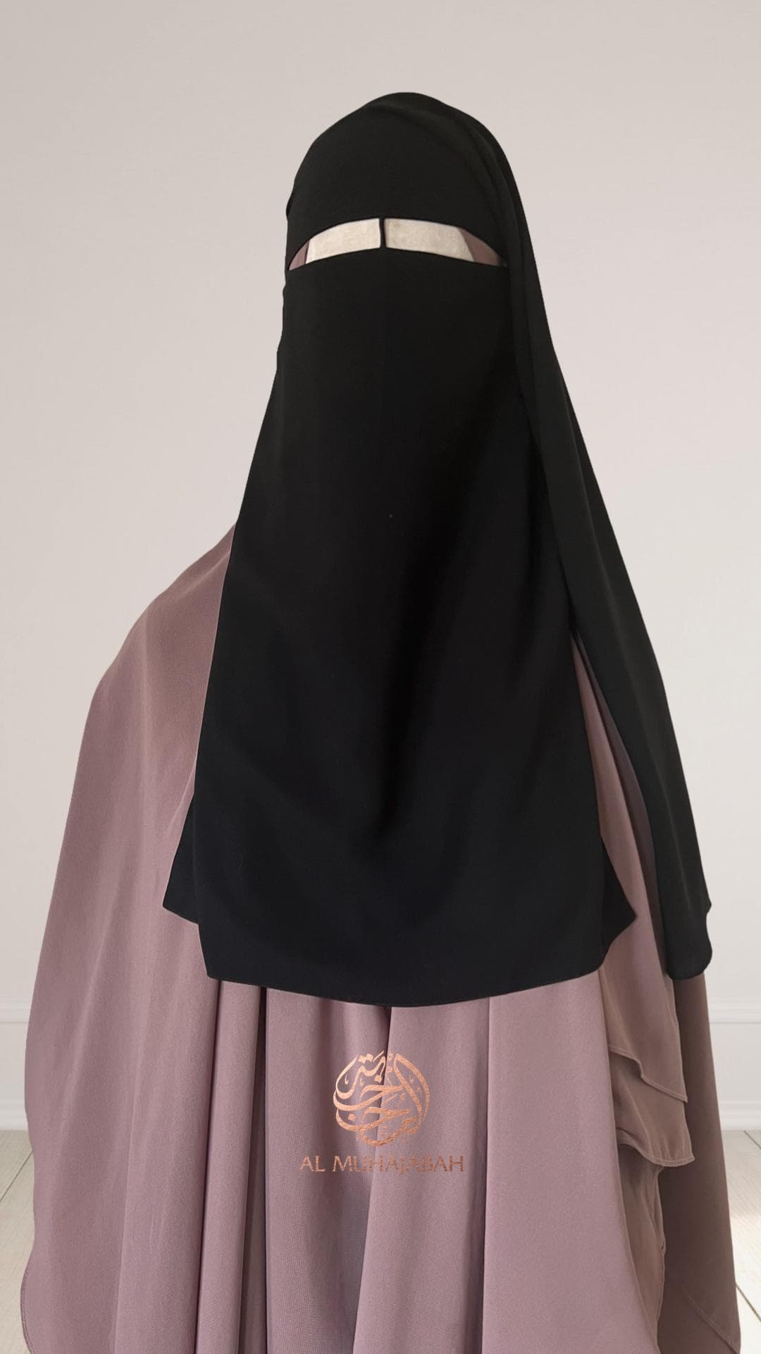 2 layer round niqab with nosestring - image 4