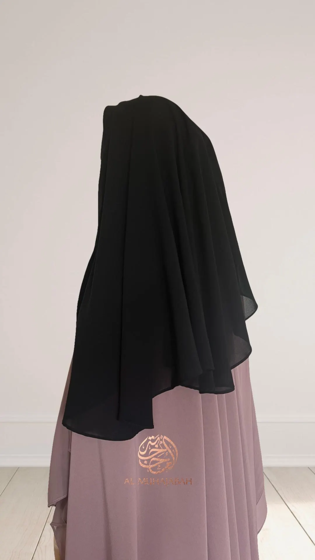 2 layer round niqab with nosestring - image 3