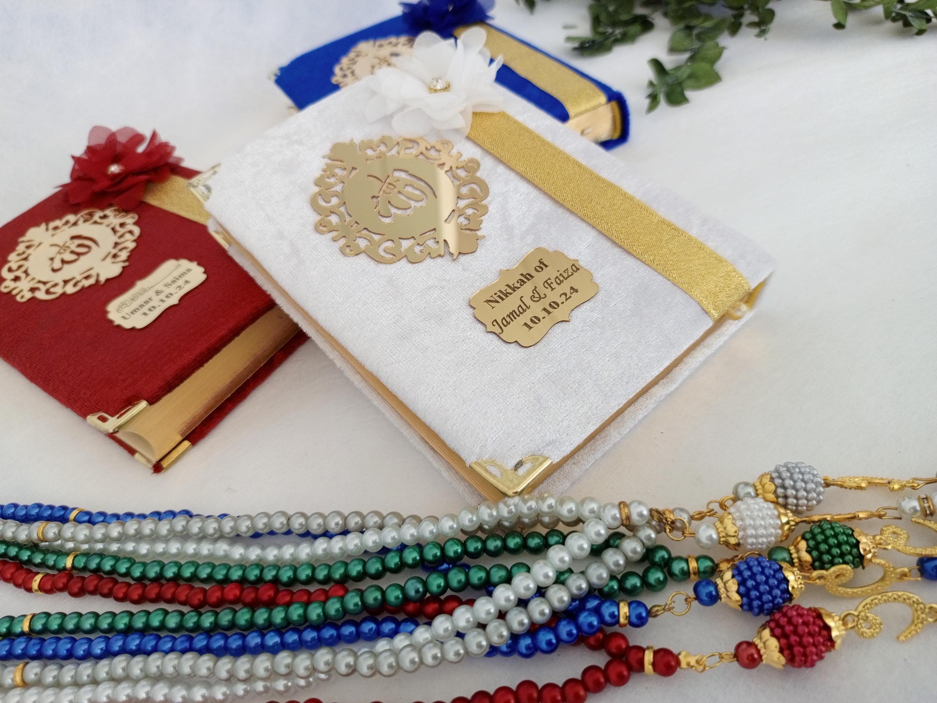 Personalized Velvet Quran Gift Set | Islamic Wedding Favors - image 5