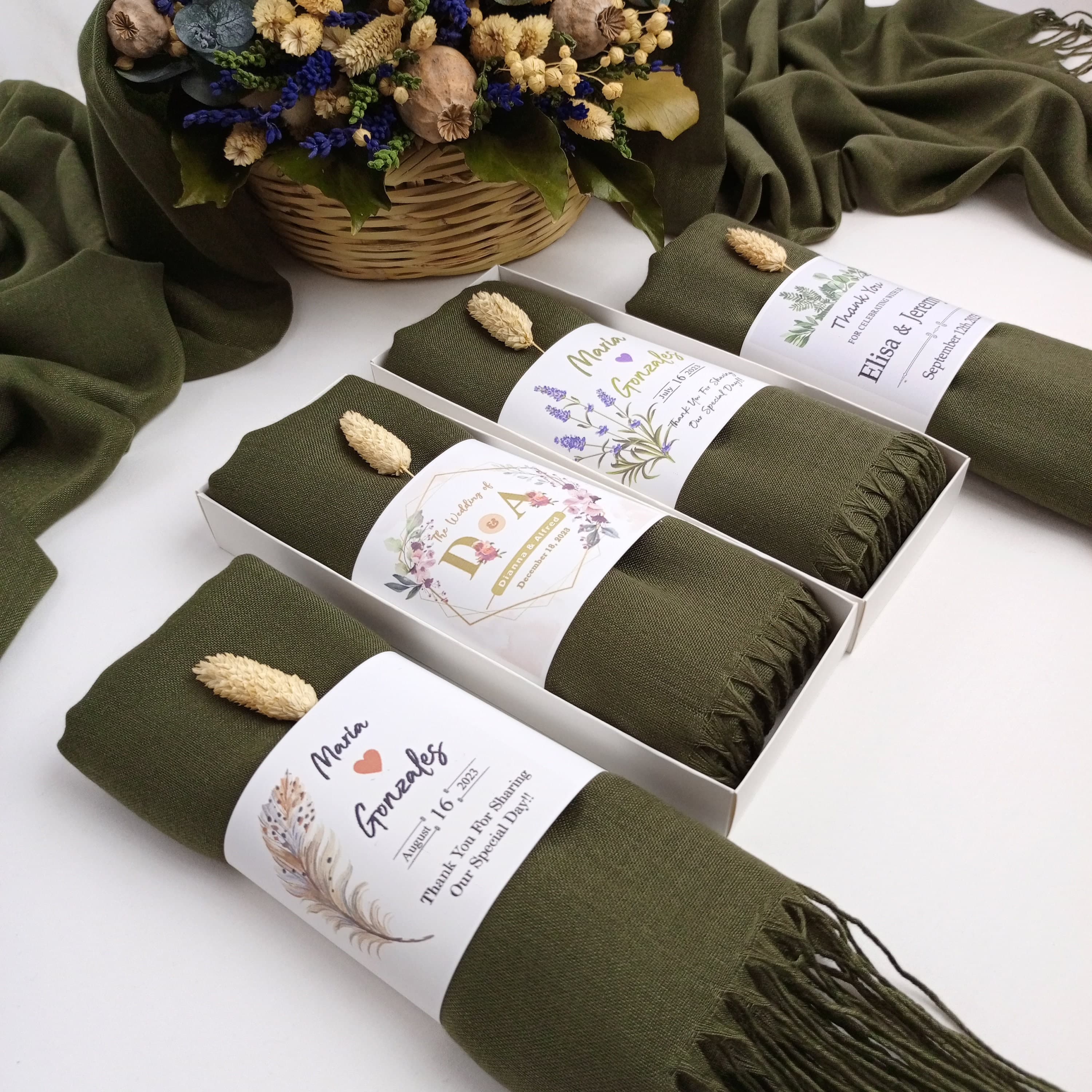 Pashmina Shawl, Bridesmaid Wedding Favor, Bulk Available - image 3