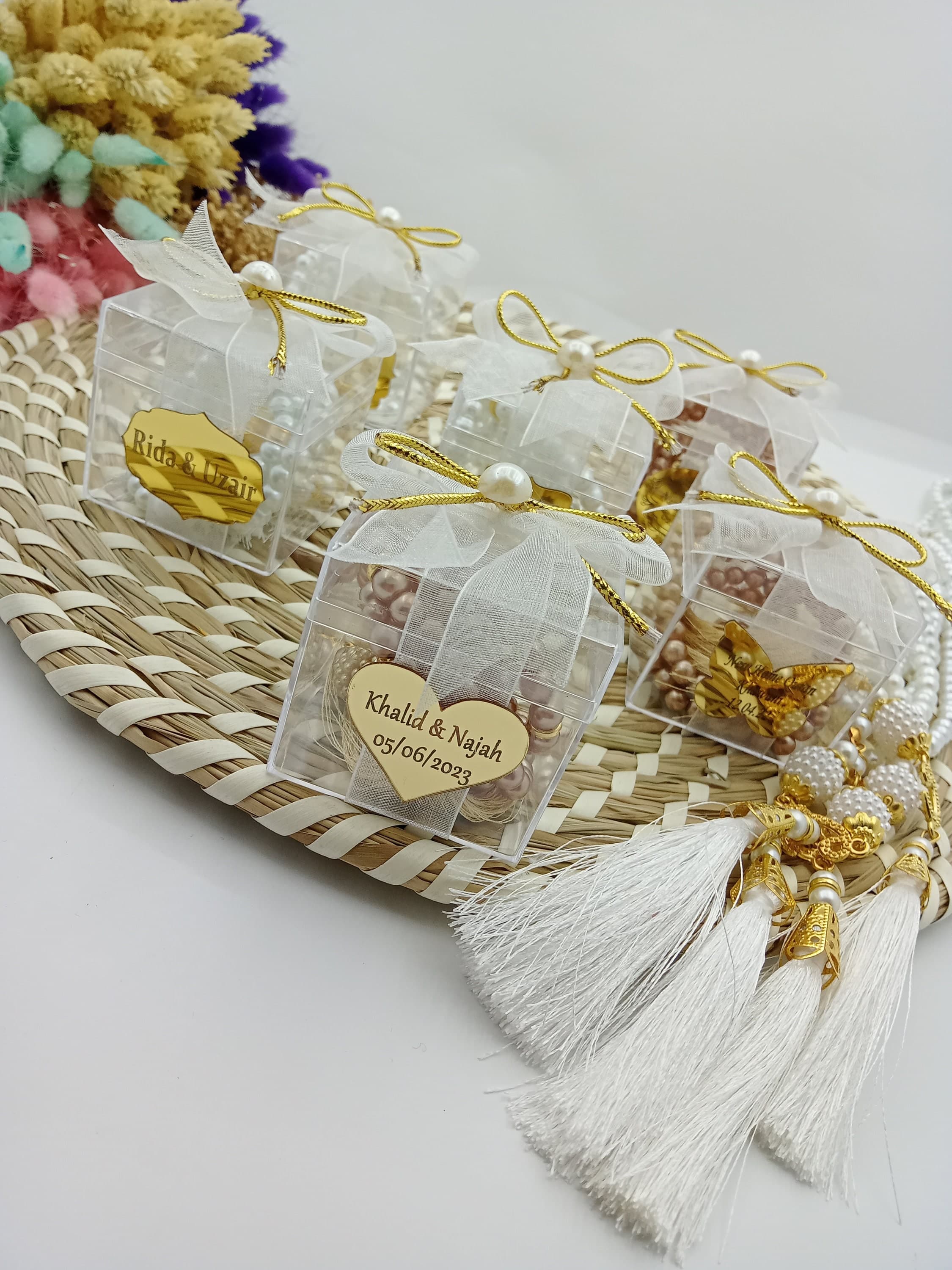 Personalized Pearl Tasbih Prayer Beads, Eid Gift, Muslim Favors - image 3