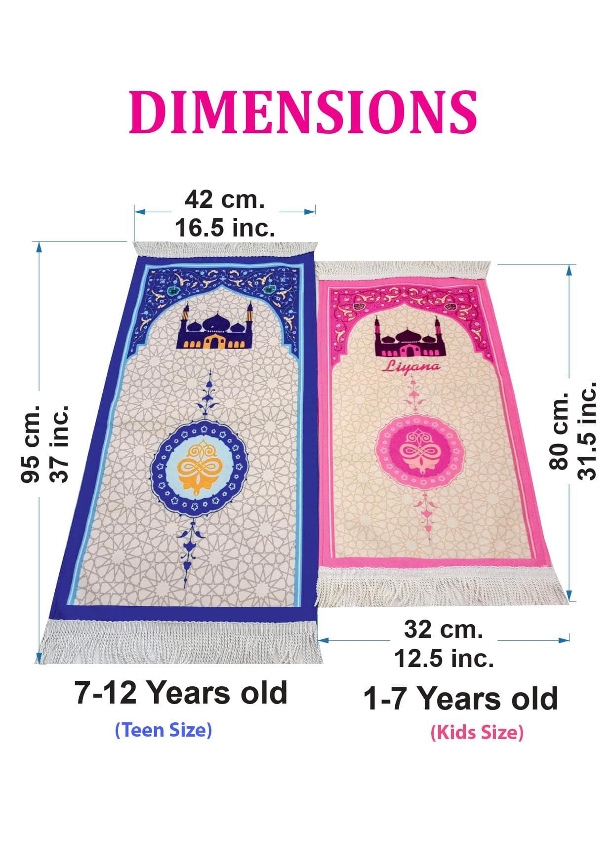 Personalized Kids Prayer Mat Set, Eid Ramadan Gift - image 4