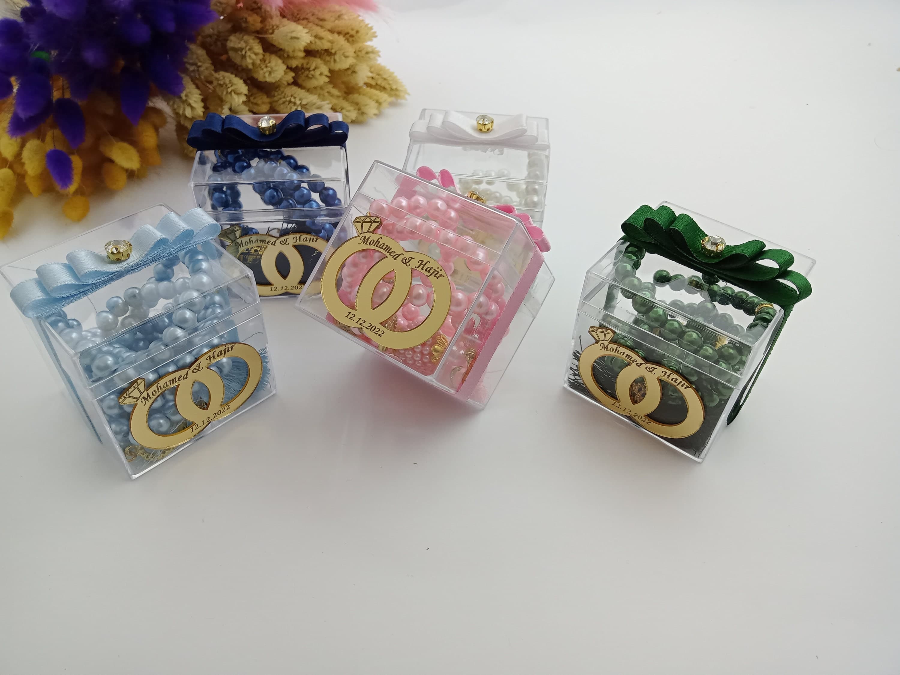 Personalized Pearl Tasbih Prayer Beads, Eid Favors, Wedding Favors - image 3