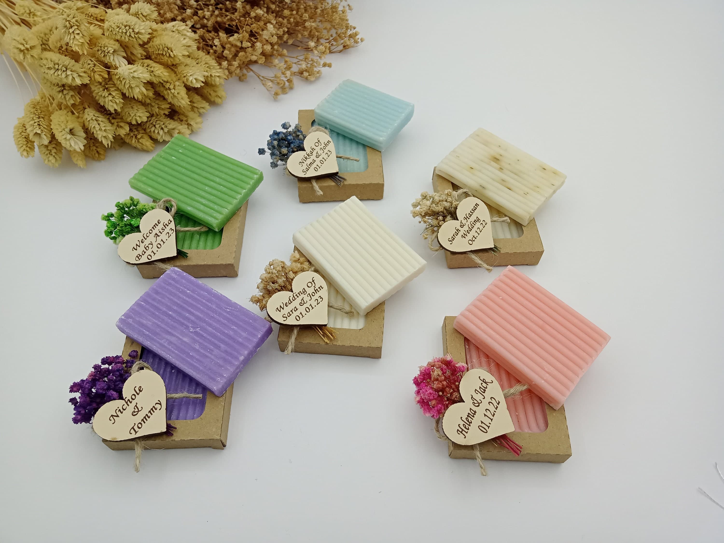 Personalized Scented Soap Wedding Favors | Floral Handmade Soap - image 3