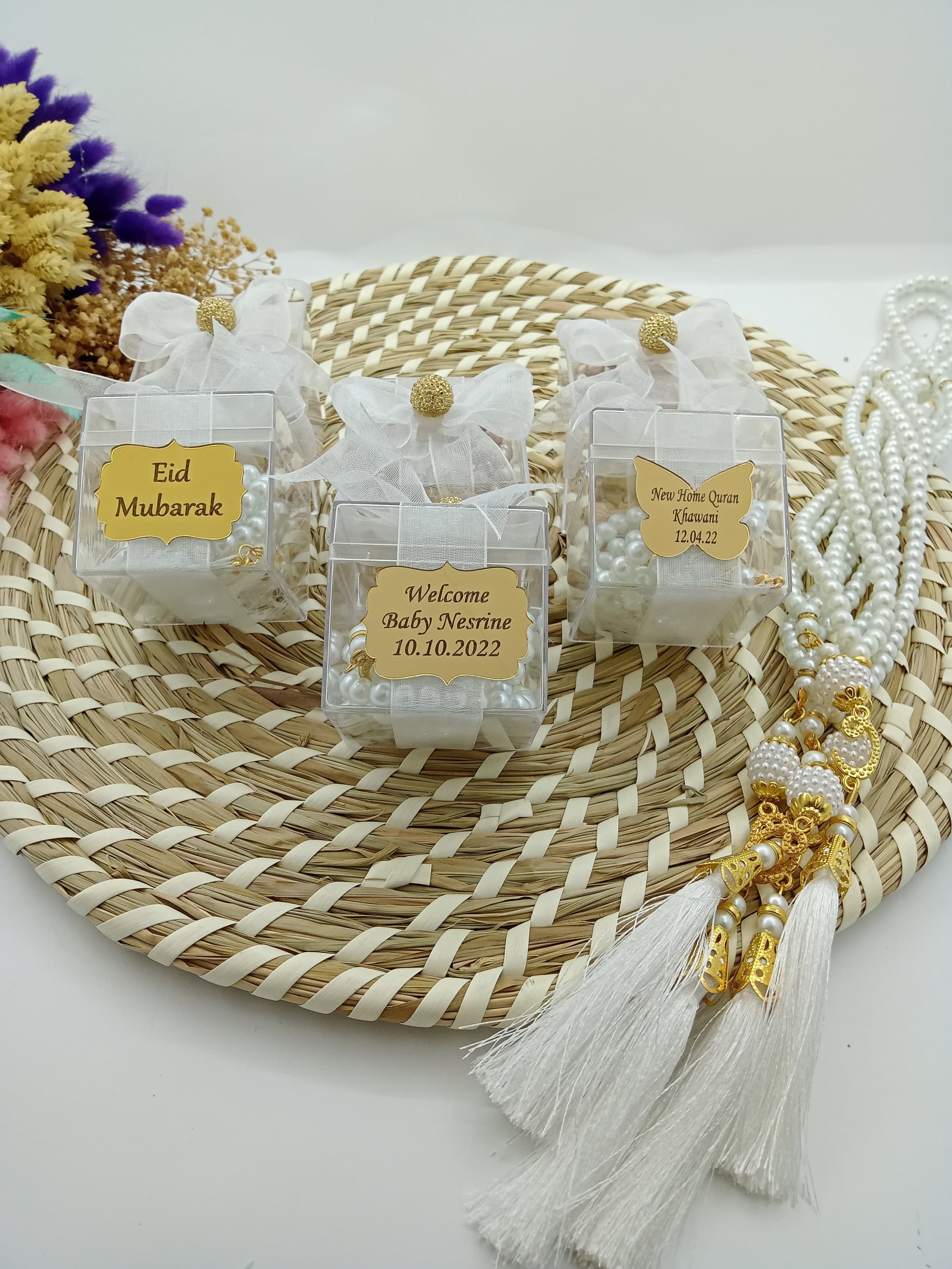 Personalized Pearl Tasbih Prayer Beads, Eid/Wedding Favors - image 3