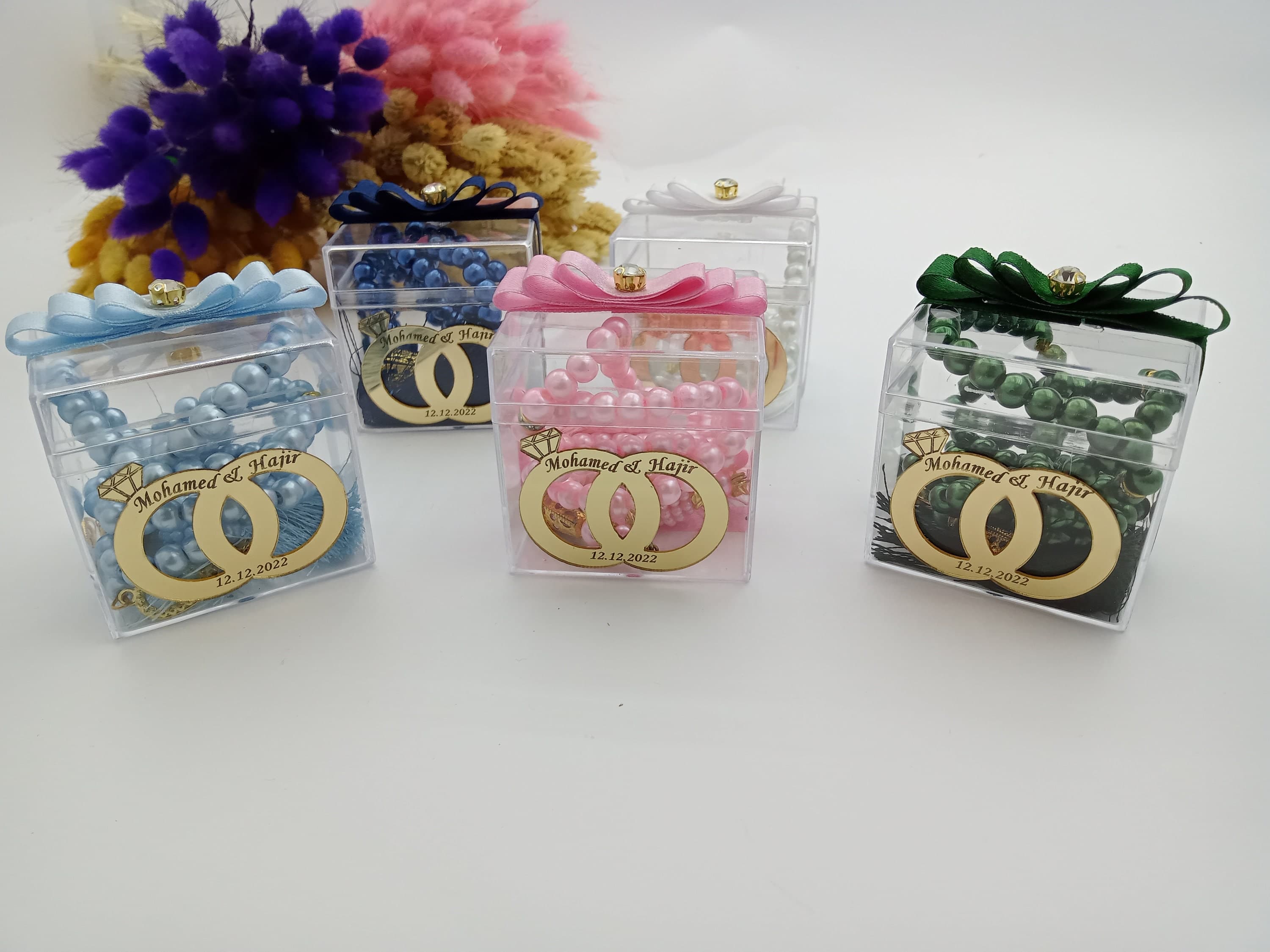 Personalized Pearl Tasbih Prayer Beads, Eid Favors, Wedding Favors - image 4