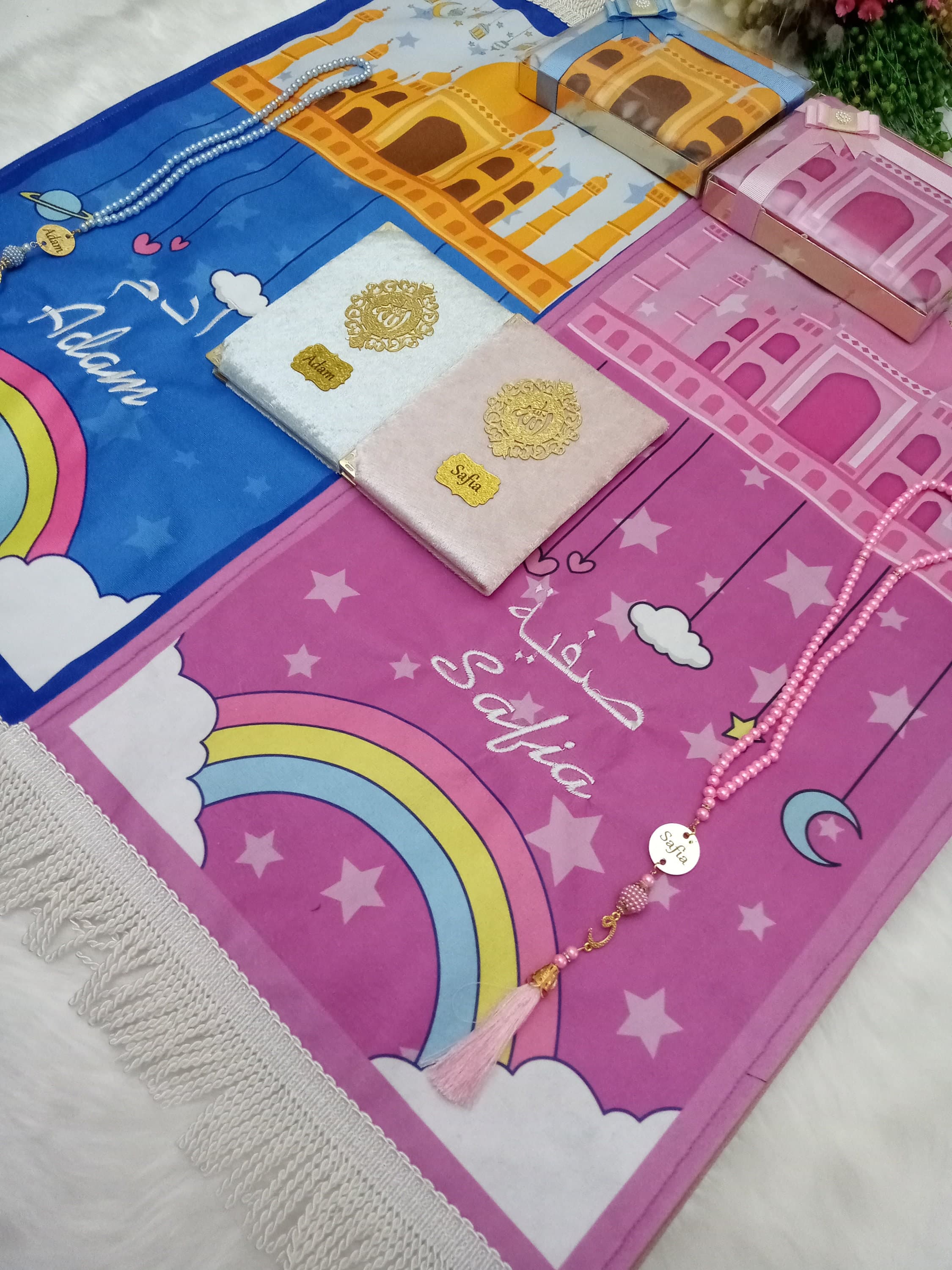 Personalized Kids Prayer Mat, Islamic Gift, Eid Ramadan - image 3