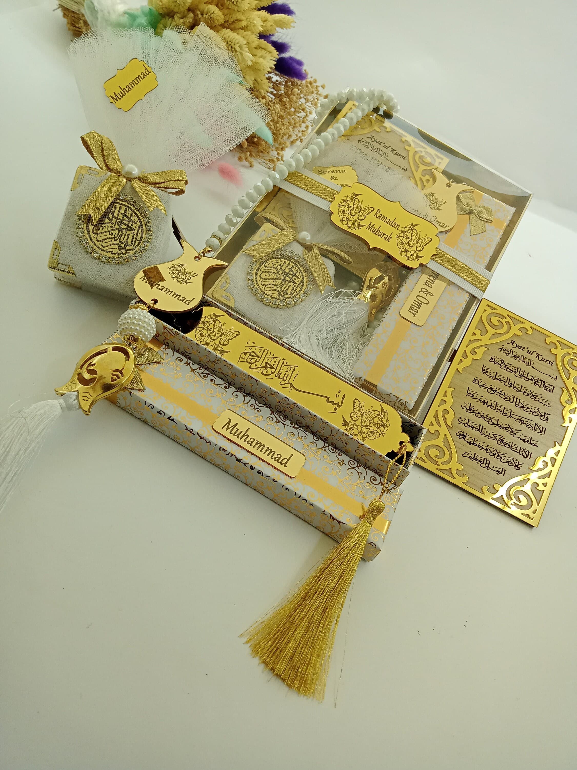Personalized Ayatul Kursi Magnet, Quran Bookmark, Muslim Baby Gift Set - image 4