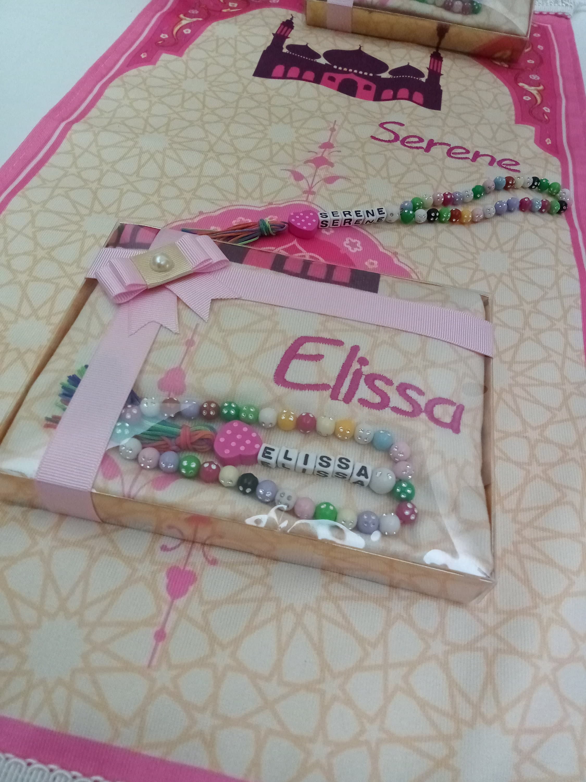 Luxury Kids Prayer Mat, Custom Islamic Gift Set - image 3
