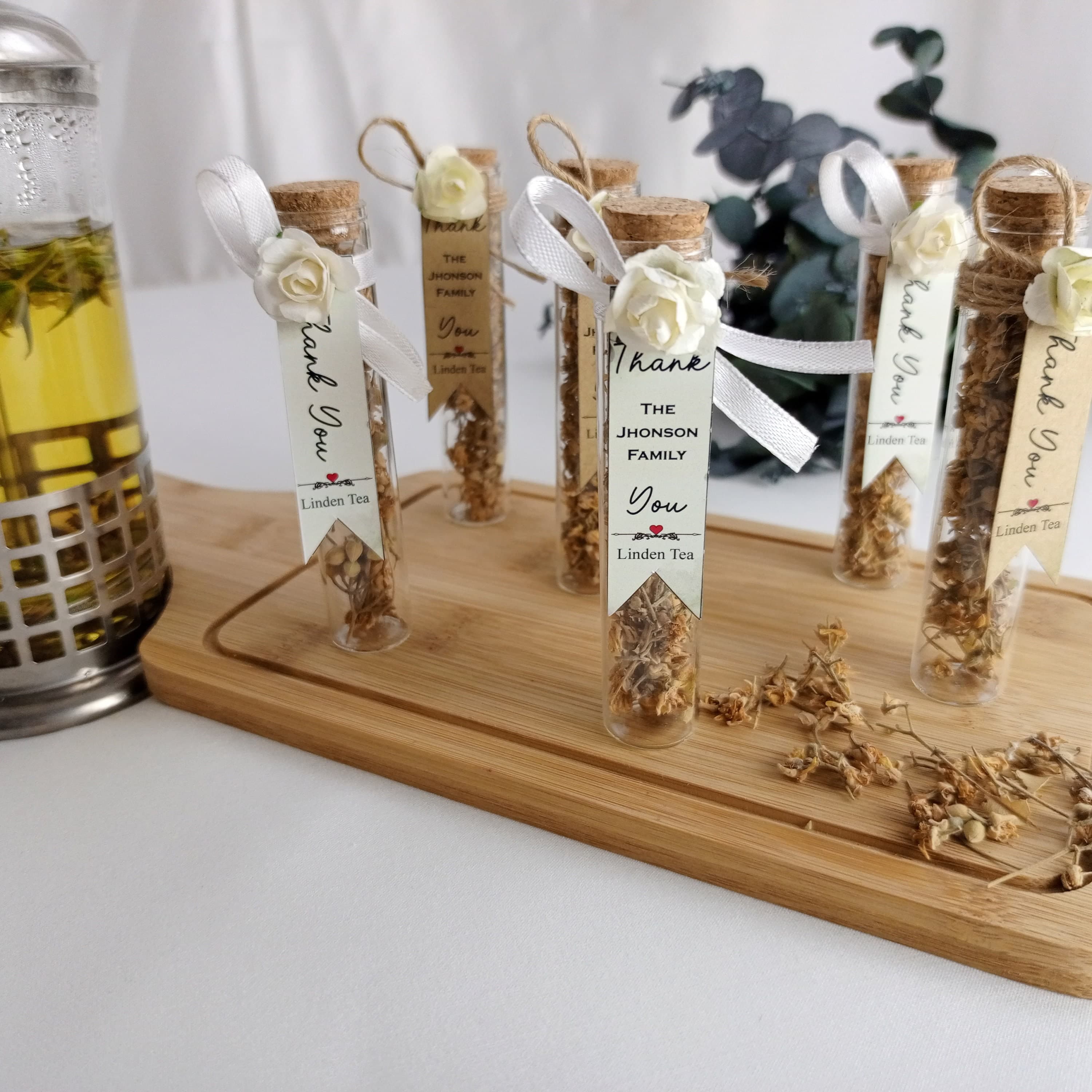 Personalized Tea Favors, Rustic Wedding Thank You Gifts - image 5