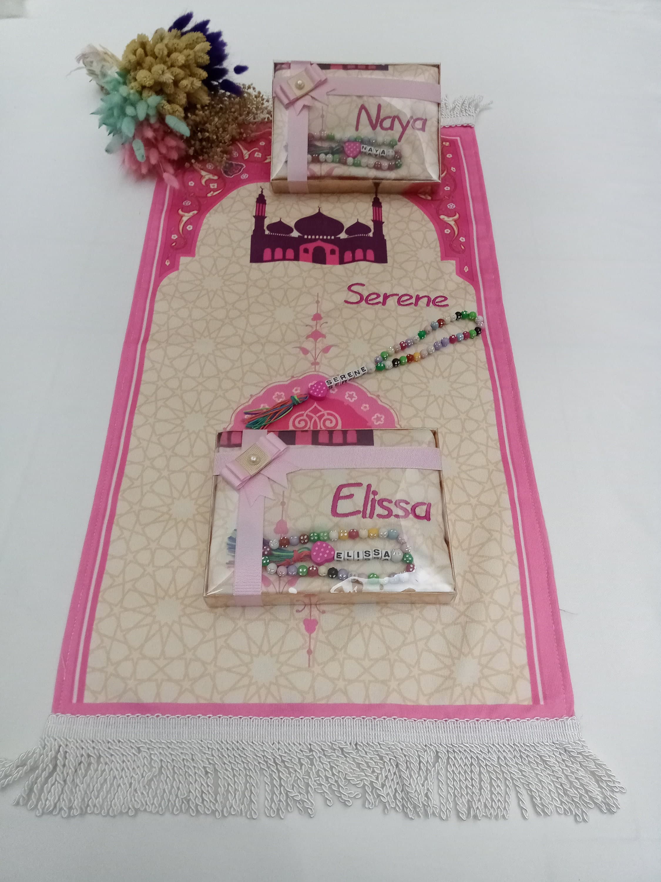 Luxury Kids Prayer Mat, Custom Islamic Gift Set