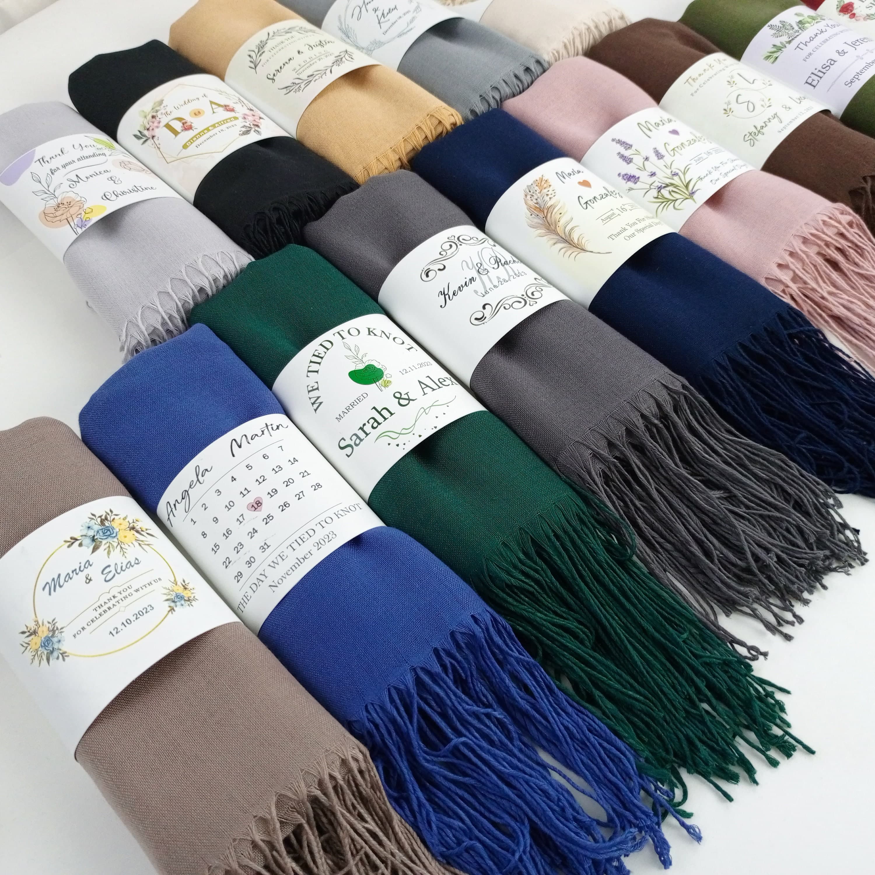 Pashmina Shawl, Bridesmaid Wedding Favor, Bulk Available - image 4