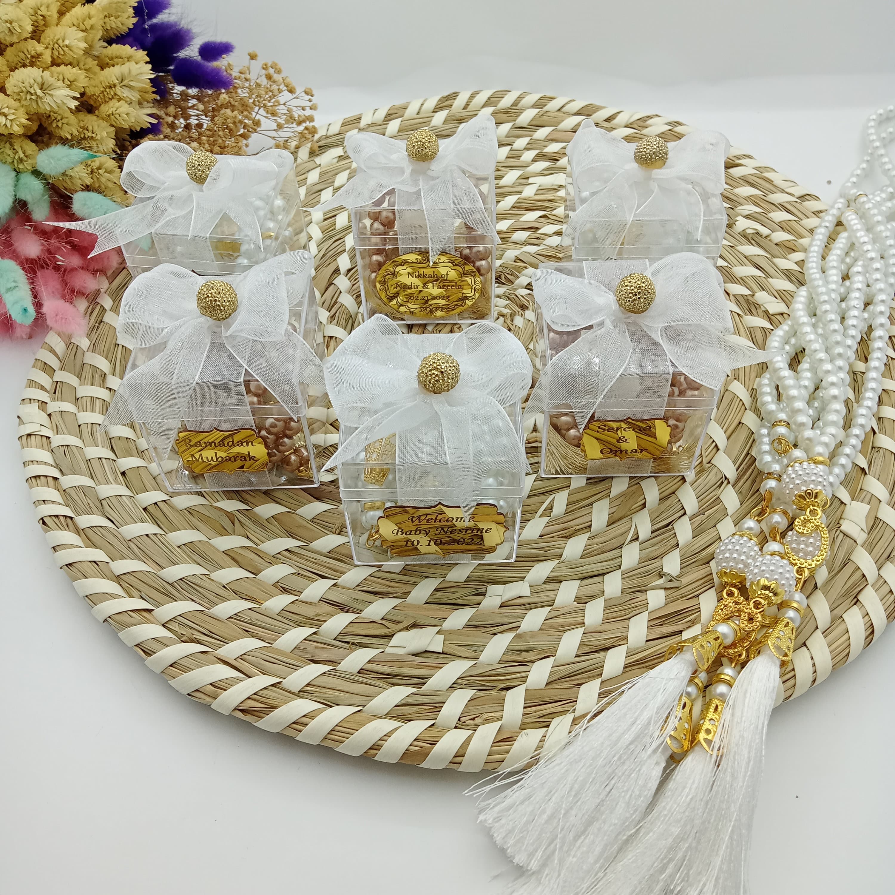 Personalized Pearl Tasbih Prayer Beads, Eid/Wedding Favors - image 5