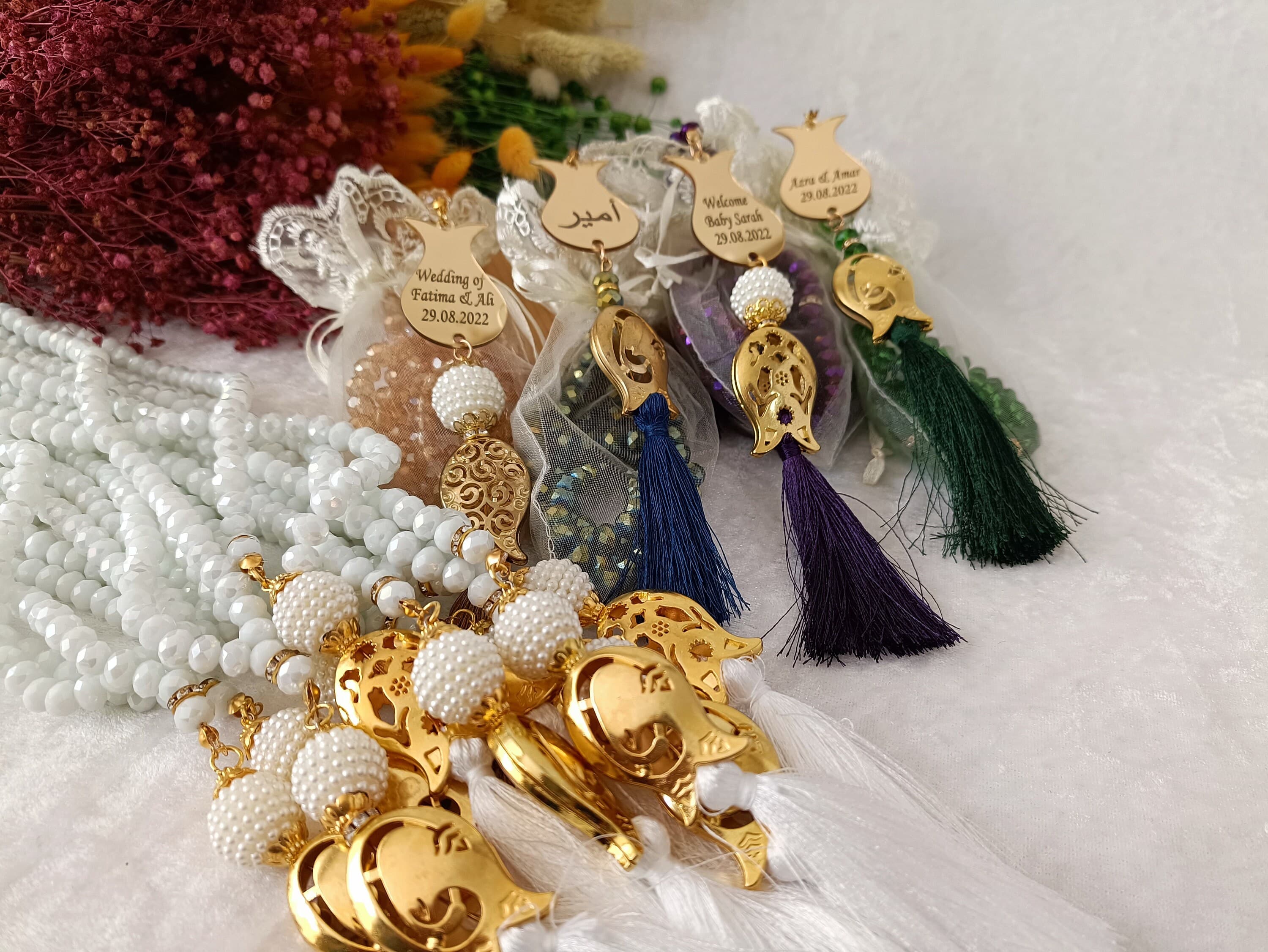 Personalized Crystal Tasbih, Muslim Prayer Beads, Eid Favors - image 4
