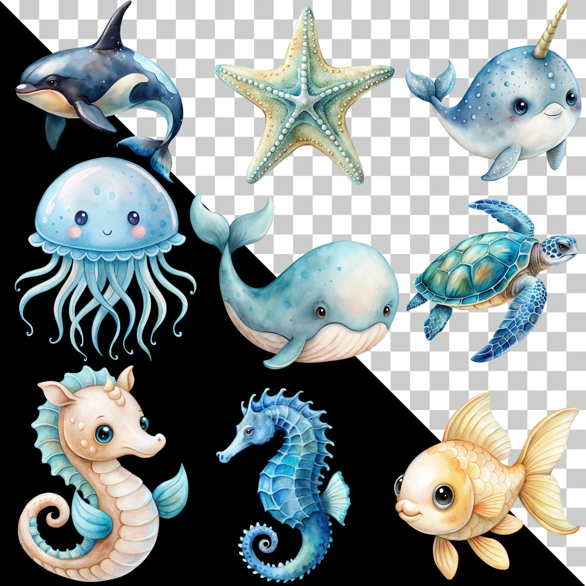 jellyfish octopus, undersea clipart, whale seahorse, watercolor undersea, cute fish clip art, ocean clipart, sea animals png, underwater animals, baby shower, baby wall art, nautical clip art, nursery decor, watercolor clipart, stingray shrimp png, whale seahorse png, undersea clipart, whale seahorse, crab shark png, dolphin turtle png, watercolor undersea, under sea clipart, cute fish clip art, undersea wall art, baby boy nautical, sea animals png, underwater animals