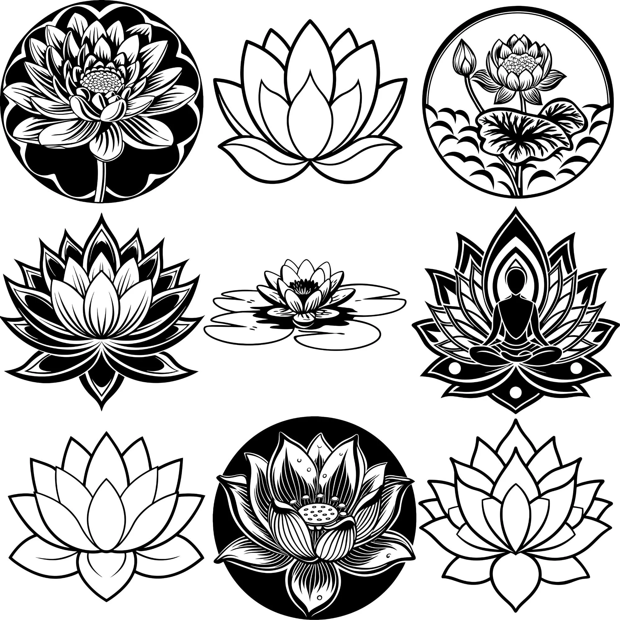 lotus flower svg, chakra svg, logo ornament, spiritual gift svg, cricut explore, yoga svg, plotter file, spiritual energy, flower of life art, indian wall decor, laser cut files, meditation print, silhouette cut file