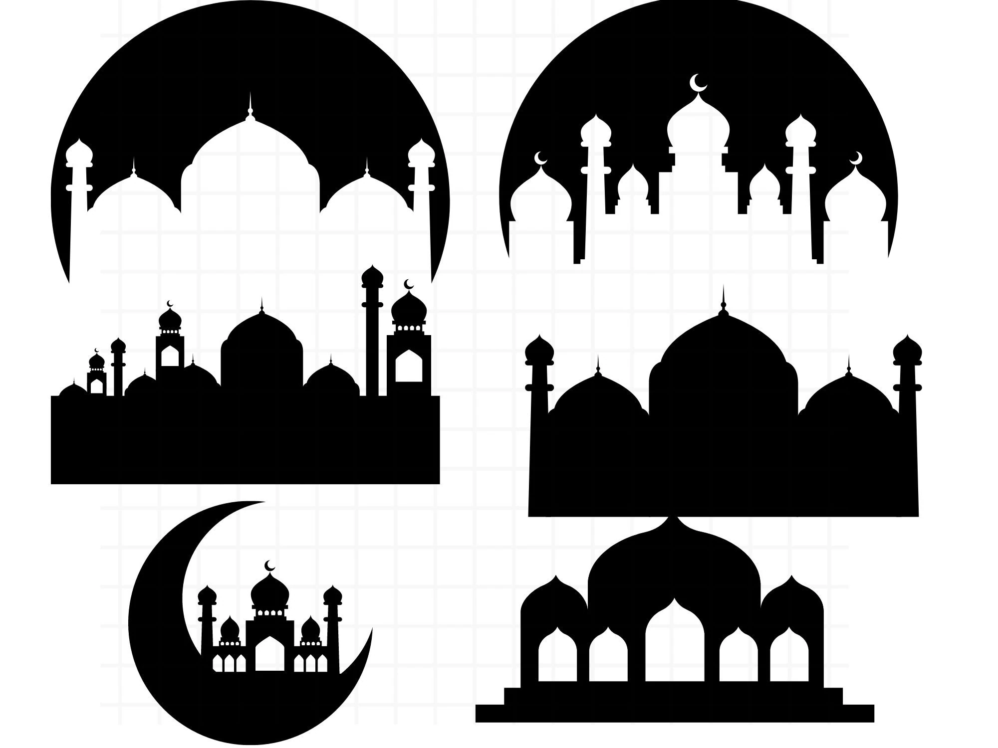 Mosque SVG\ Mosque PNG\ Mosque Clipart\ Mosque Cut File\ Islamic Png\ Islamic Svg\ Muslim Image\ Cricut Silhouette Cut File\ Print At Home