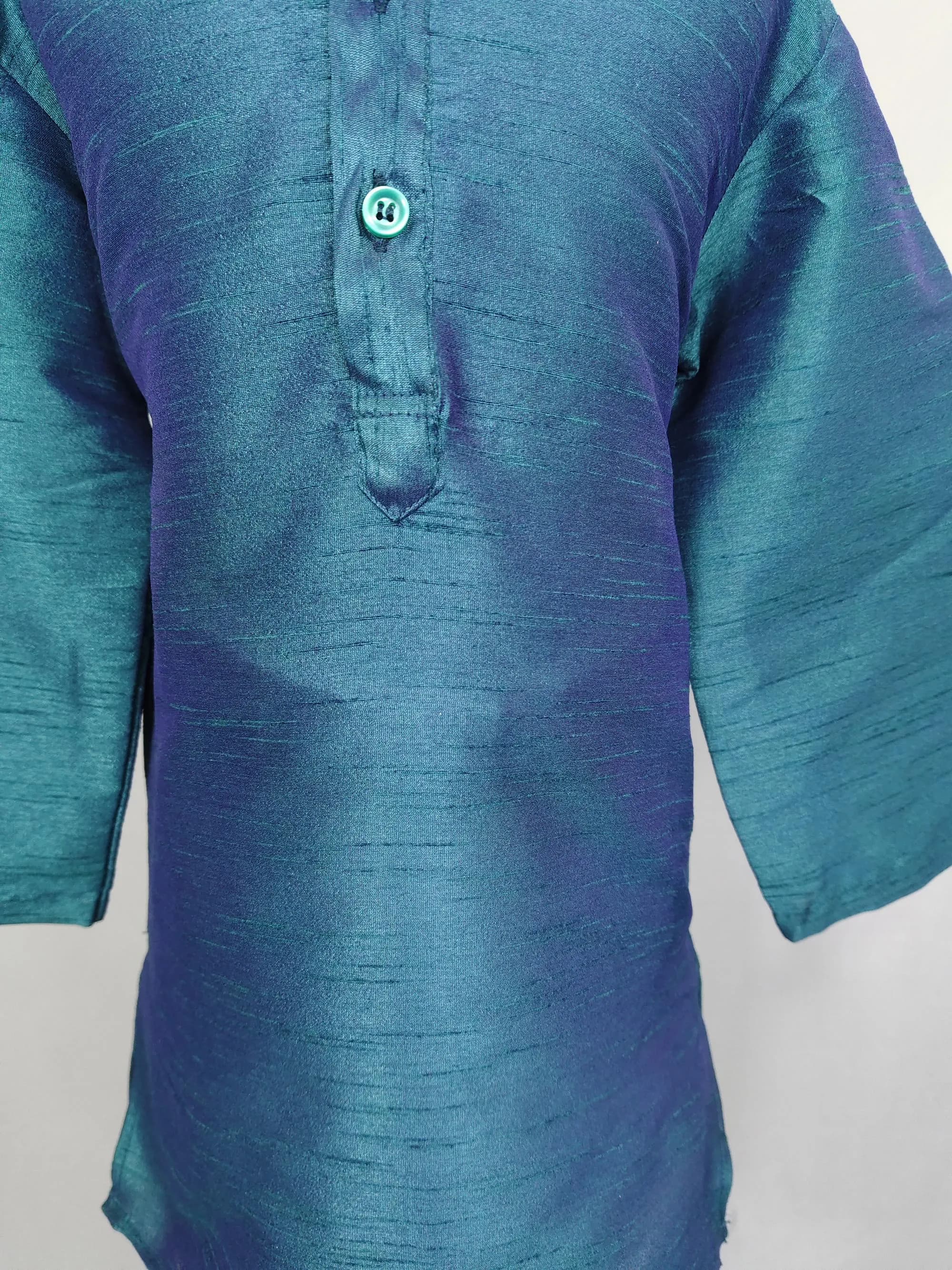 Deep Sea Blue Kurta Set For kids, Baby Boy Indian ethnic wear