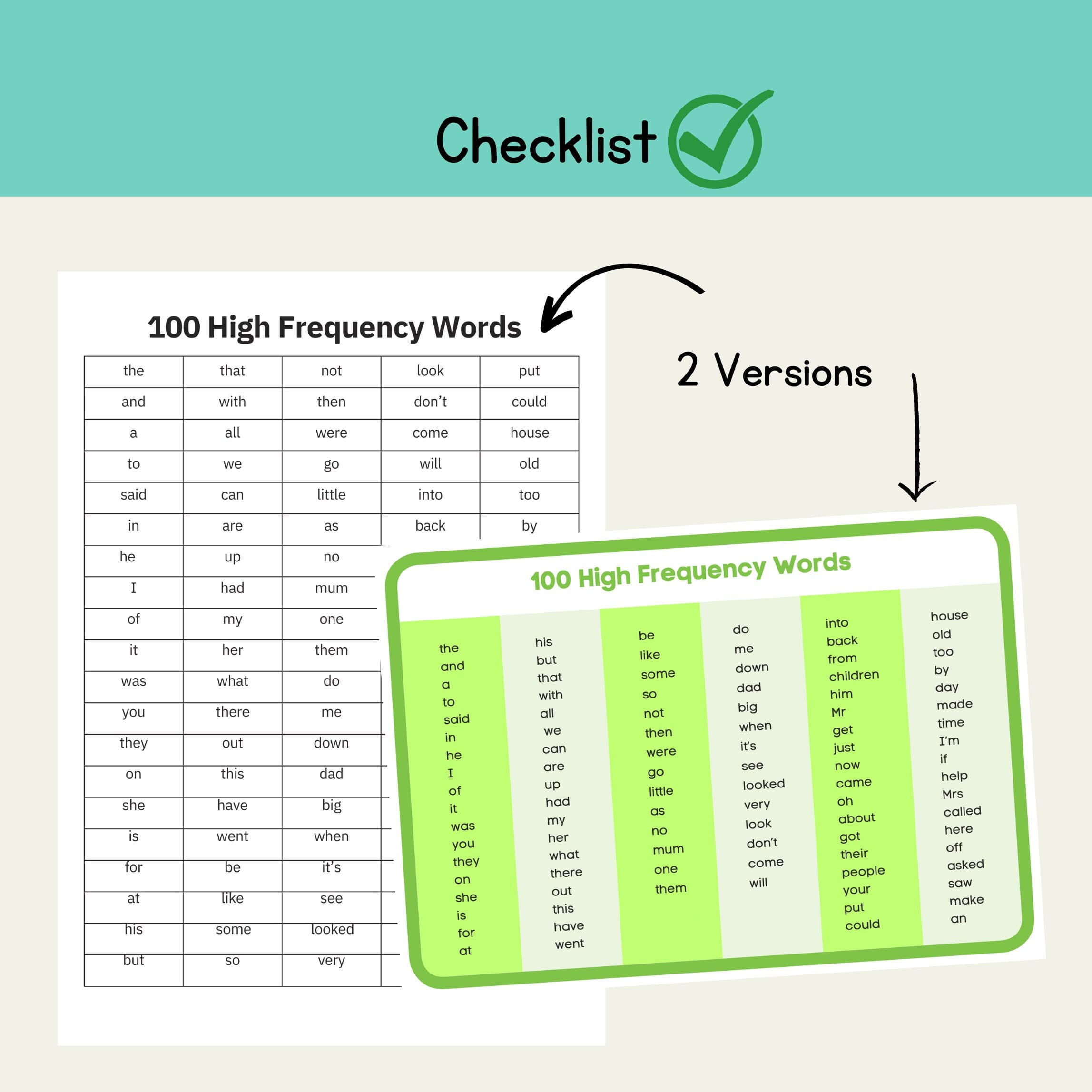 High Frequency Words Resources Pack 100 Frequency Words Children Educational Worksheets Sight Words First Common Word Kids Digital Printable - image 4